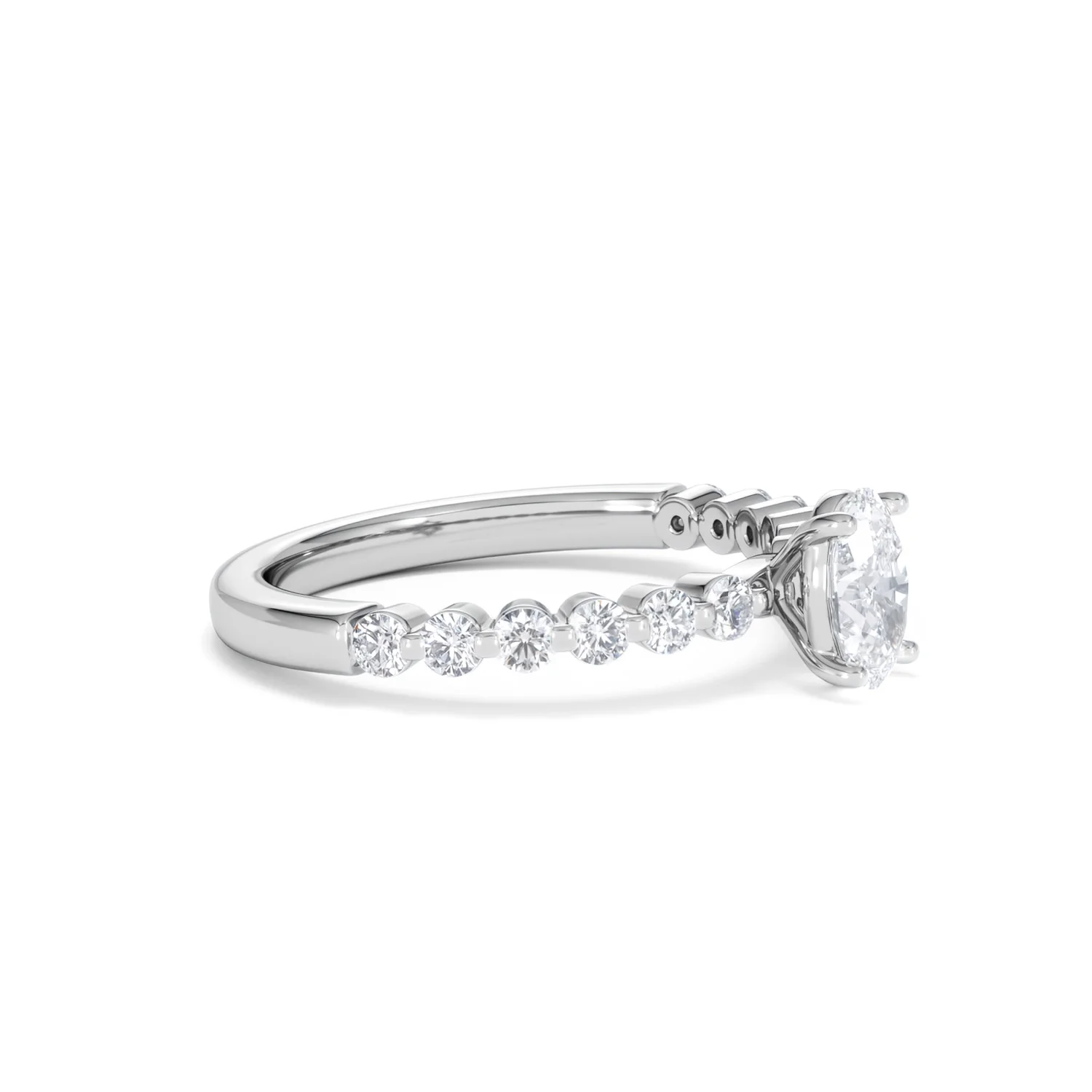 Solstice Oval Cut 0.80ct Lab Diamond Engagement Ring F/VS in 9k White Gold - Image 23