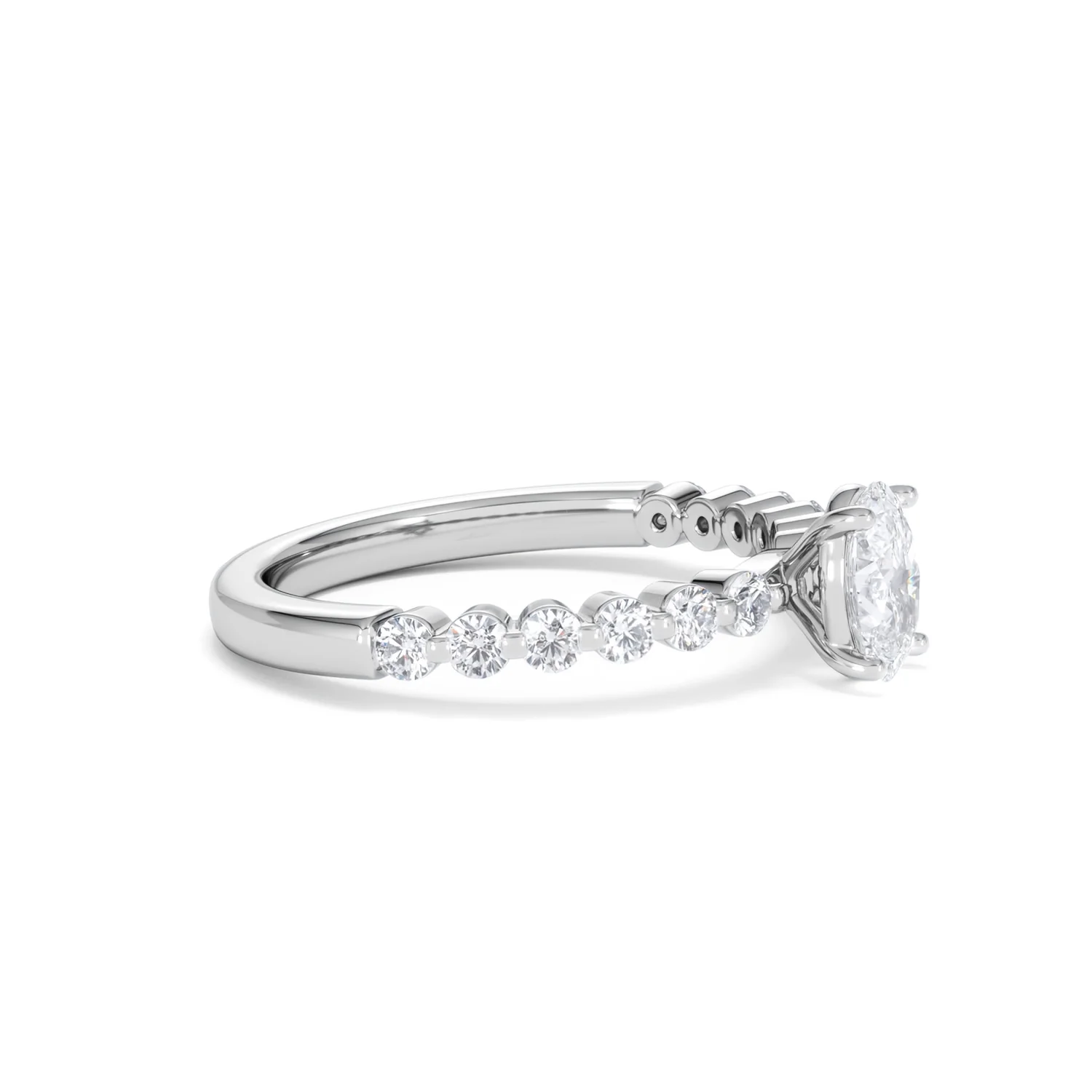 Solstice Oval Cut 0.80ct Lab Diamond Engagement Ring F/VS in 9k White Gold - Image 24