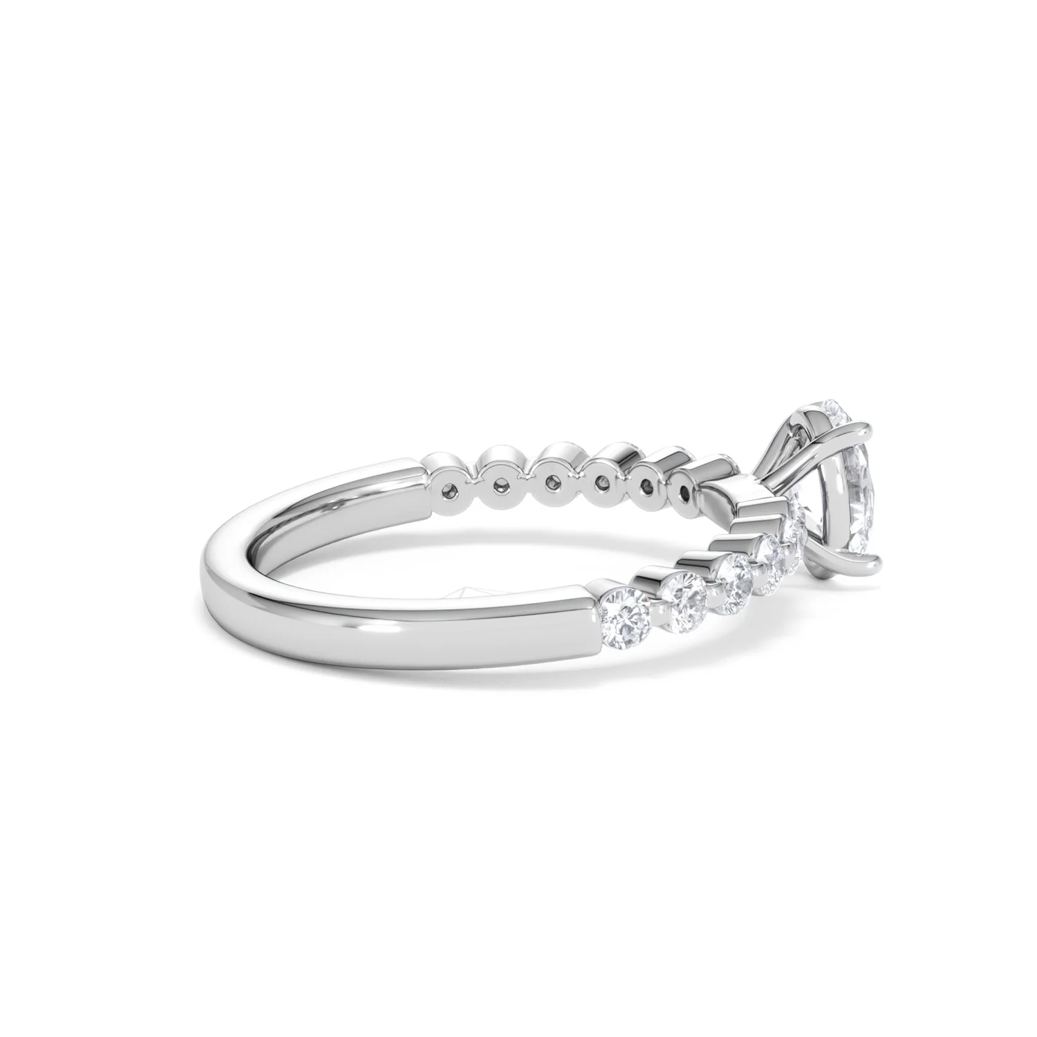 Solstice Oval Cut 0.80ct Lab Diamond Engagement Ring F/VS in 9k White Gold - Image 34