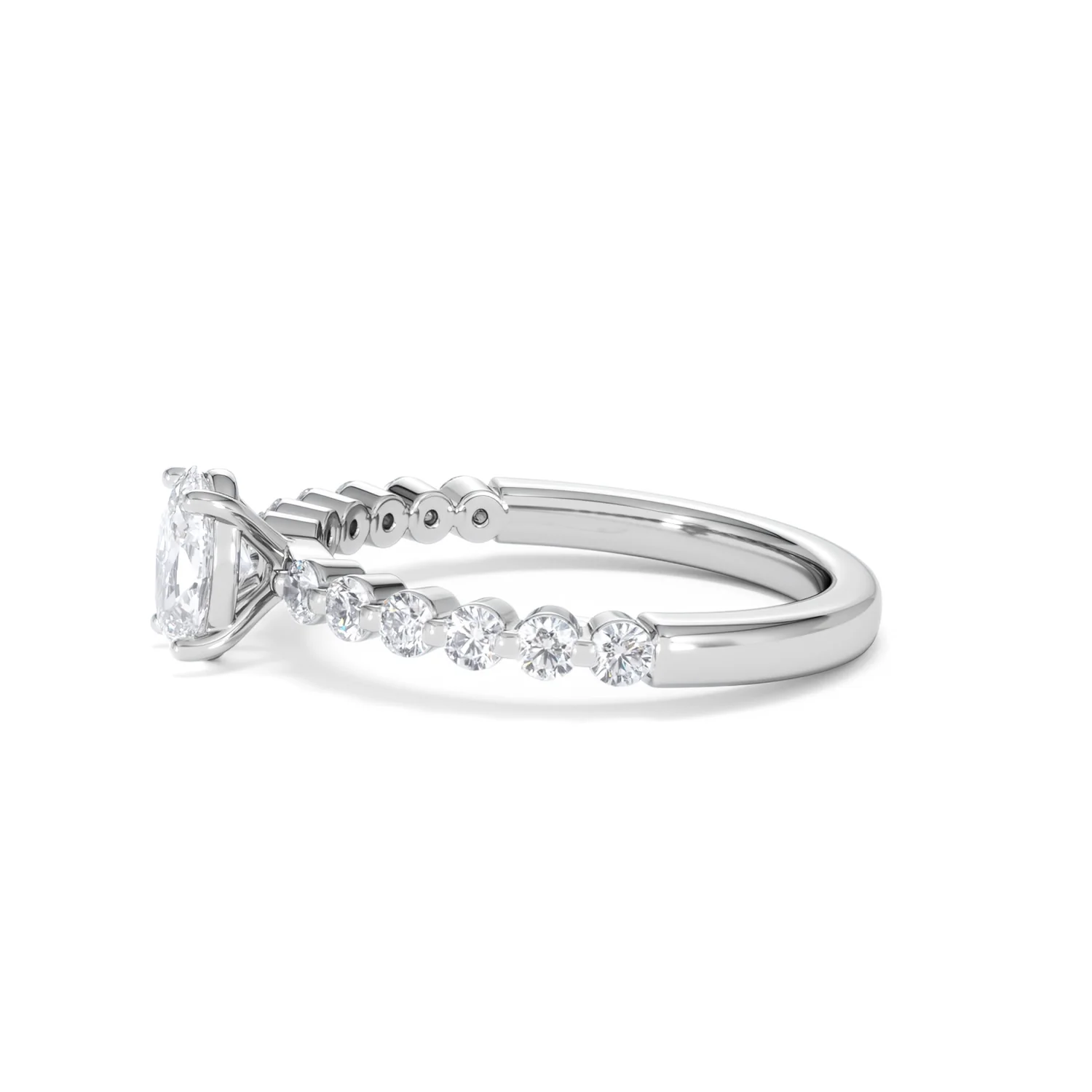 Solstice Oval Cut 0.80ct Lab Diamond Engagement Ring F/VS in 9k White Gold - Image 73