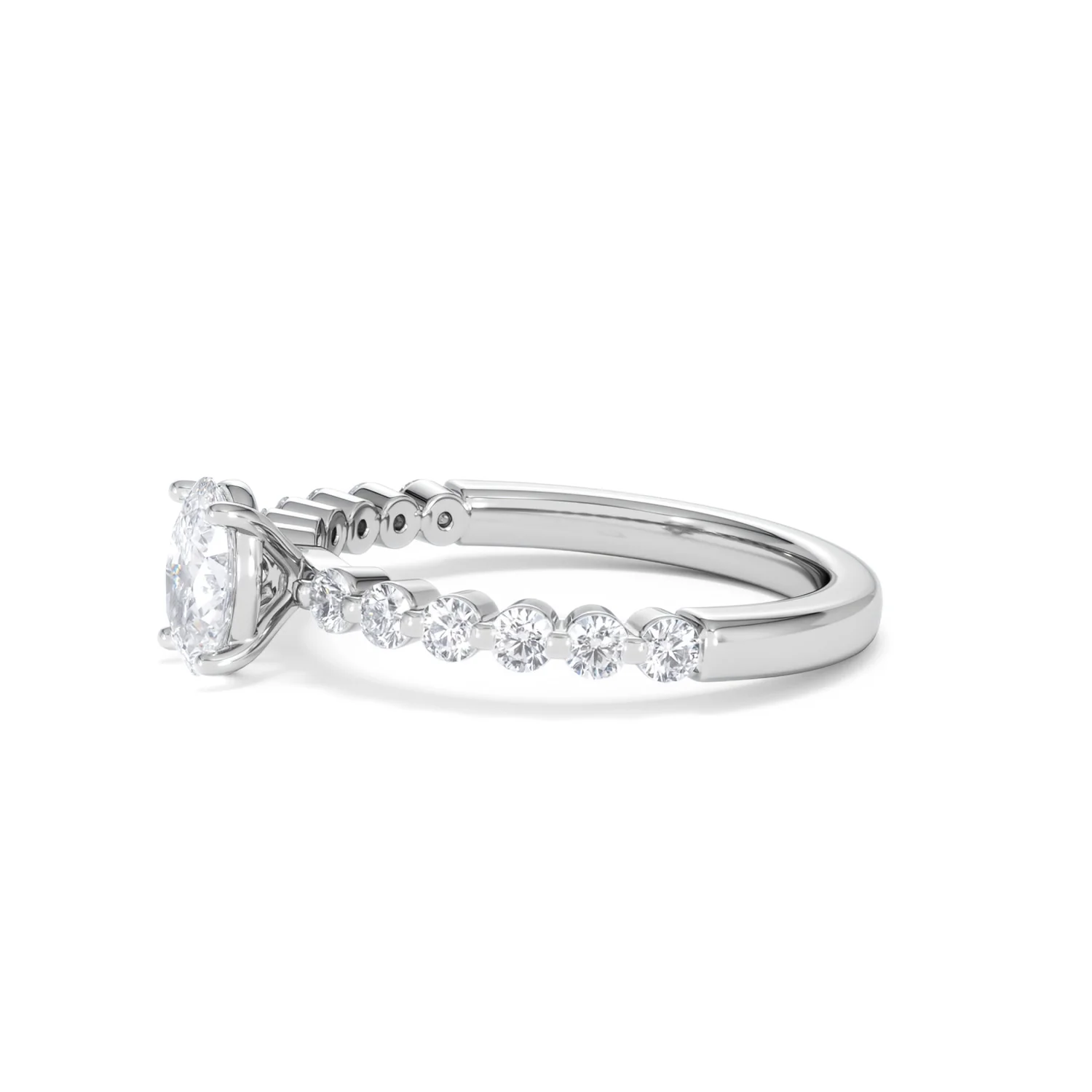Solstice Oval Cut 0.80ct Lab Diamond Engagement Ring F/VS in 9k White Gold - Image 75