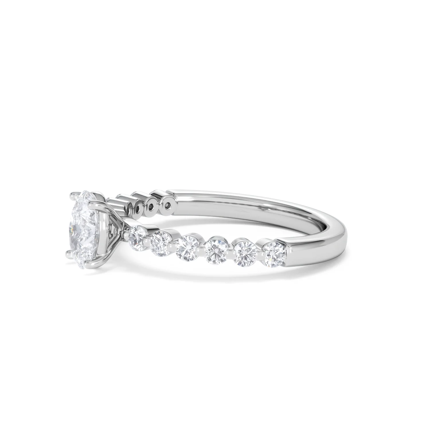 Solstice Oval Cut 0.80ct Lab Diamond Engagement Ring F/VS in 9k White Gold - Image 76