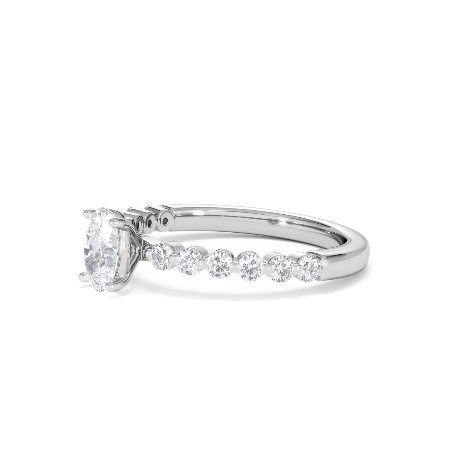 Solstice Oval Cut 0.80ct Lab Diamond Engagement Ring F/VS in 9k White Gold - Image 78