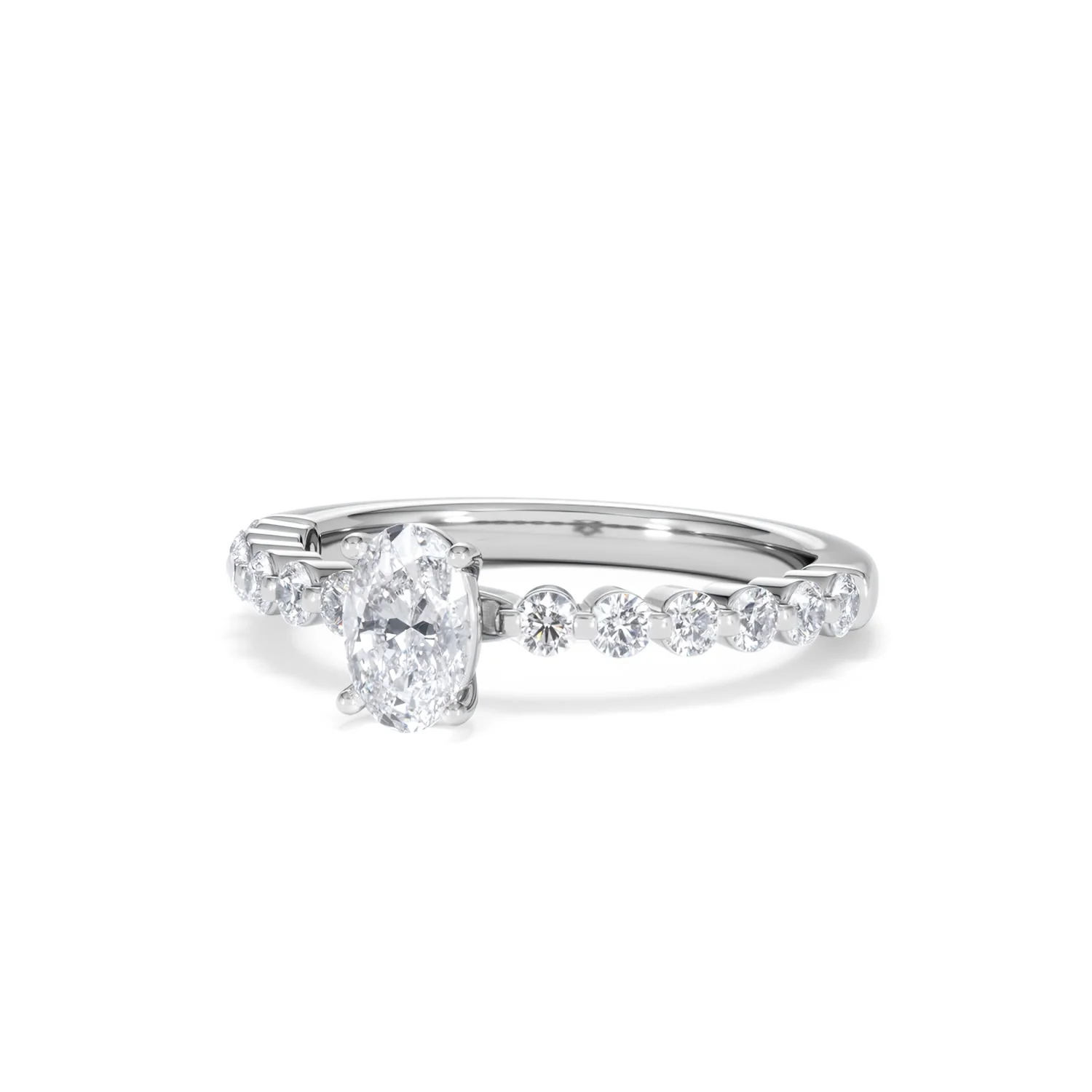 Solstice Oval Cut 0.80ct Lab Diamond Engagement Ring F/VS in 9k White Gold - Image 85
