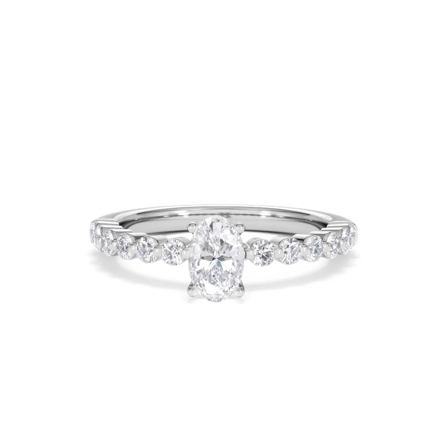 Solstice Oval Cut 0.80ct Lab Diamond Engagement Ring F/VS in 9k White Gold - Image 89