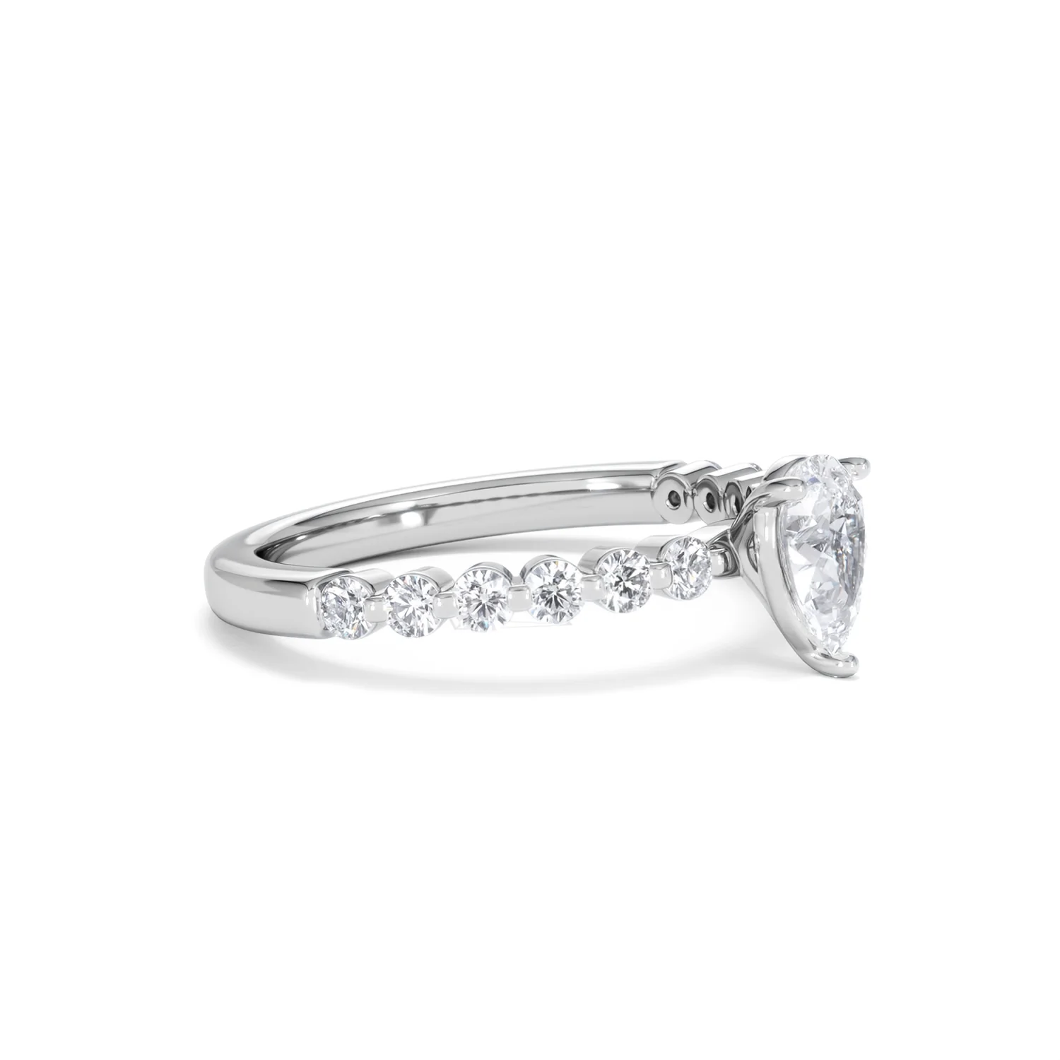 Solstice Pear Cut 0.80ct Lab Diamond Engagement Ring F/VS in 9k White Gold - Image 22