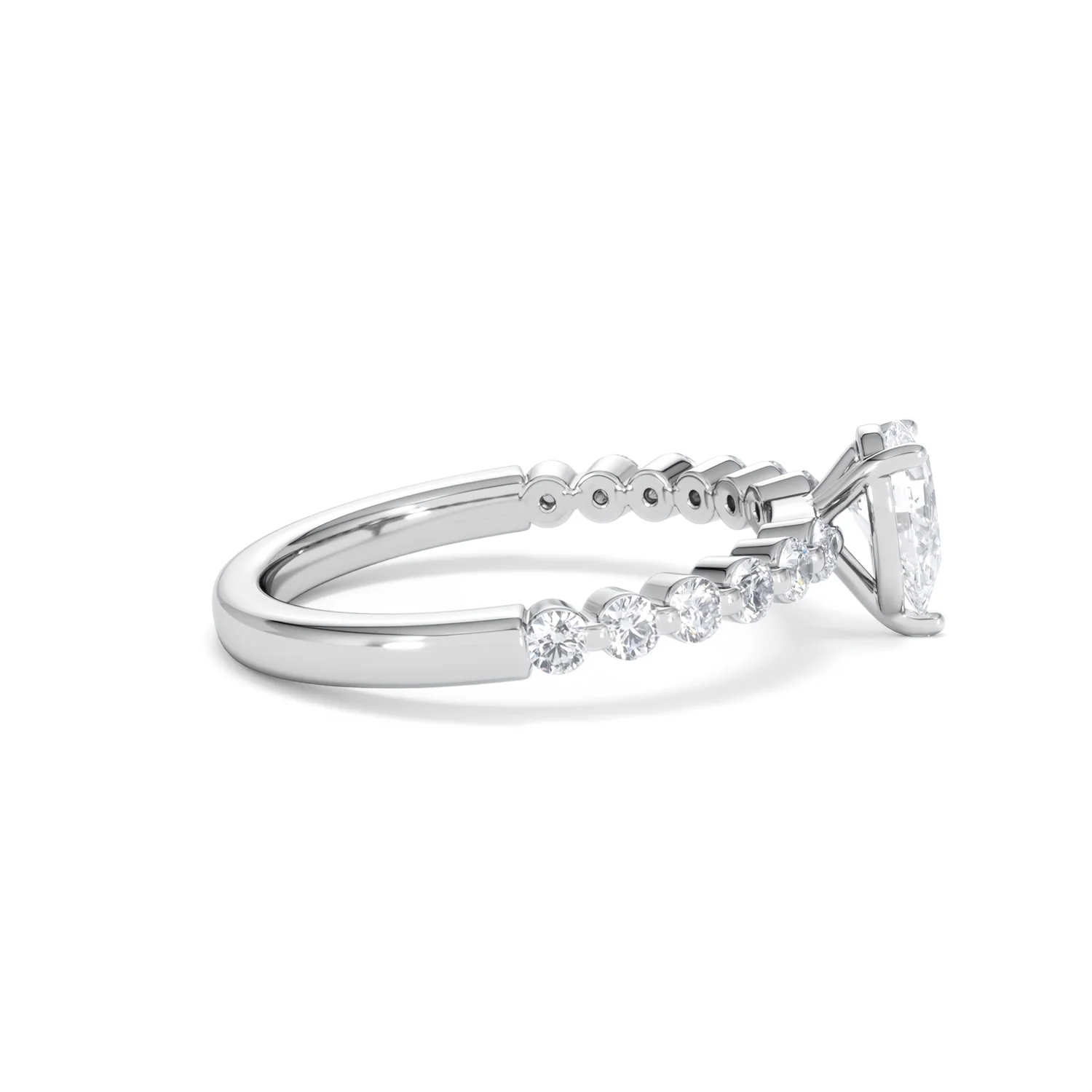 Solstice Pear Cut 0.80ct Lab Diamond Engagement Ring F/VS in 9k White Gold - Image 30