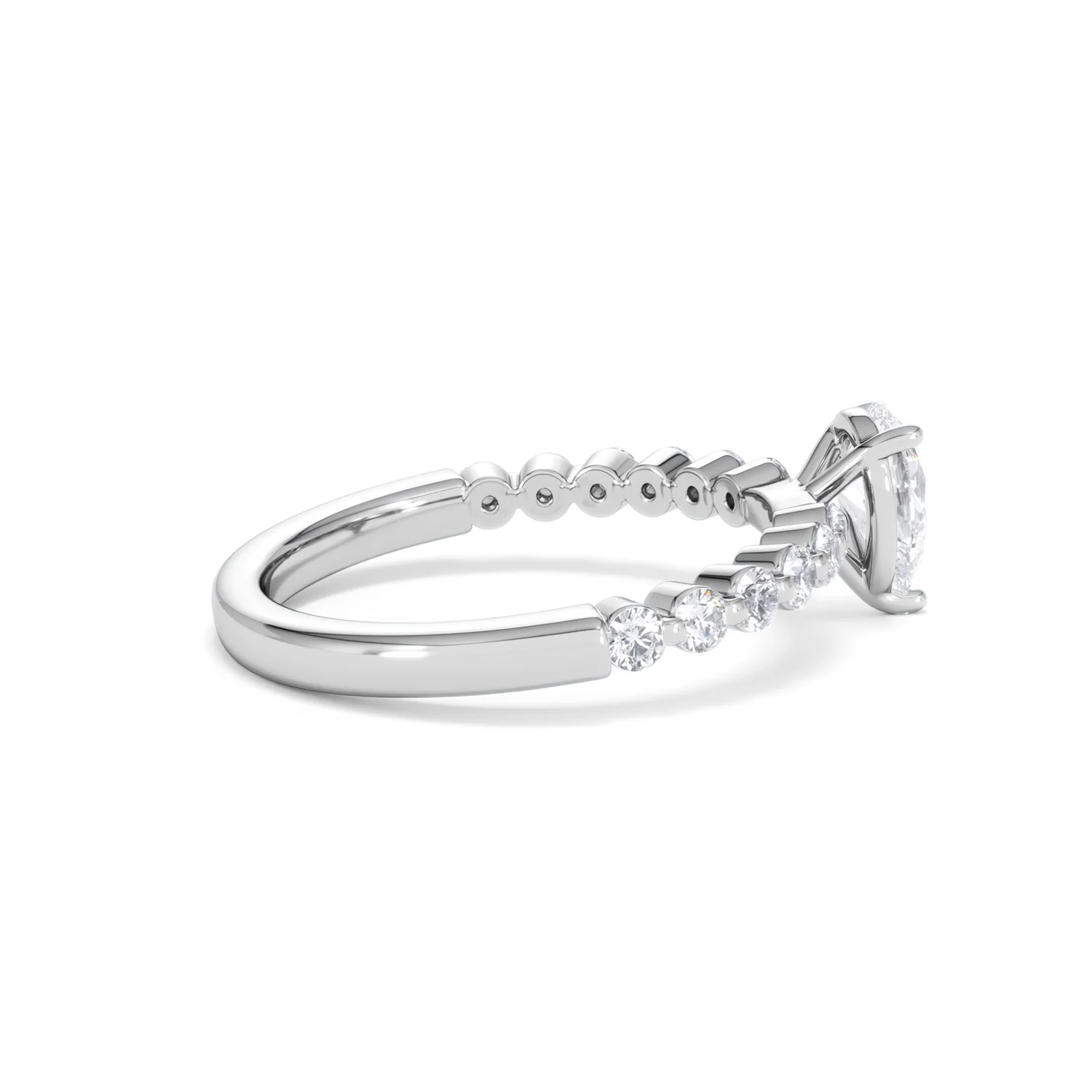 Solstice Pear Cut 0.80ct Lab Diamond Engagement Ring F/VS in 9k White Gold - Image 33