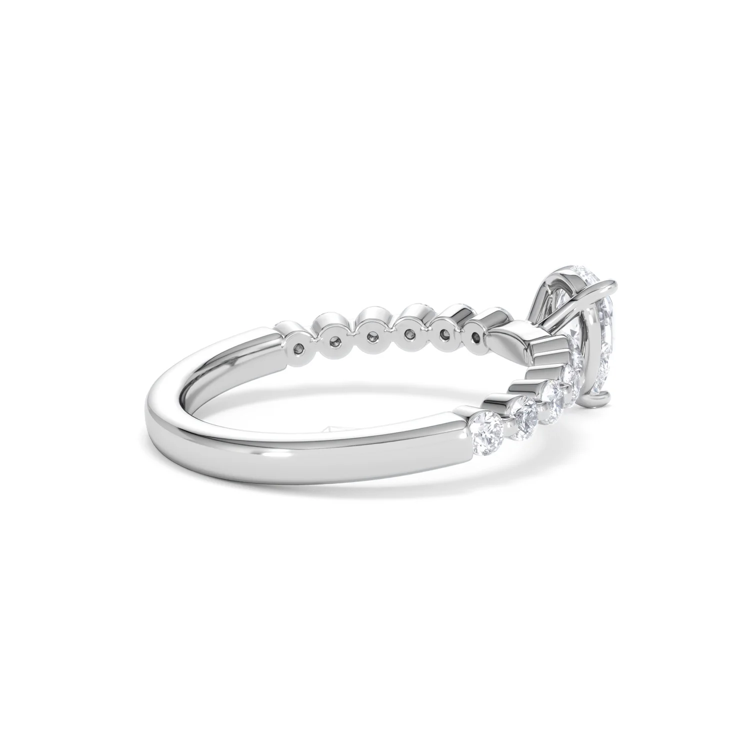 Solstice Pear Cut 0.80ct Lab Diamond Engagement Ring F/VS in 9k White Gold - Image 36