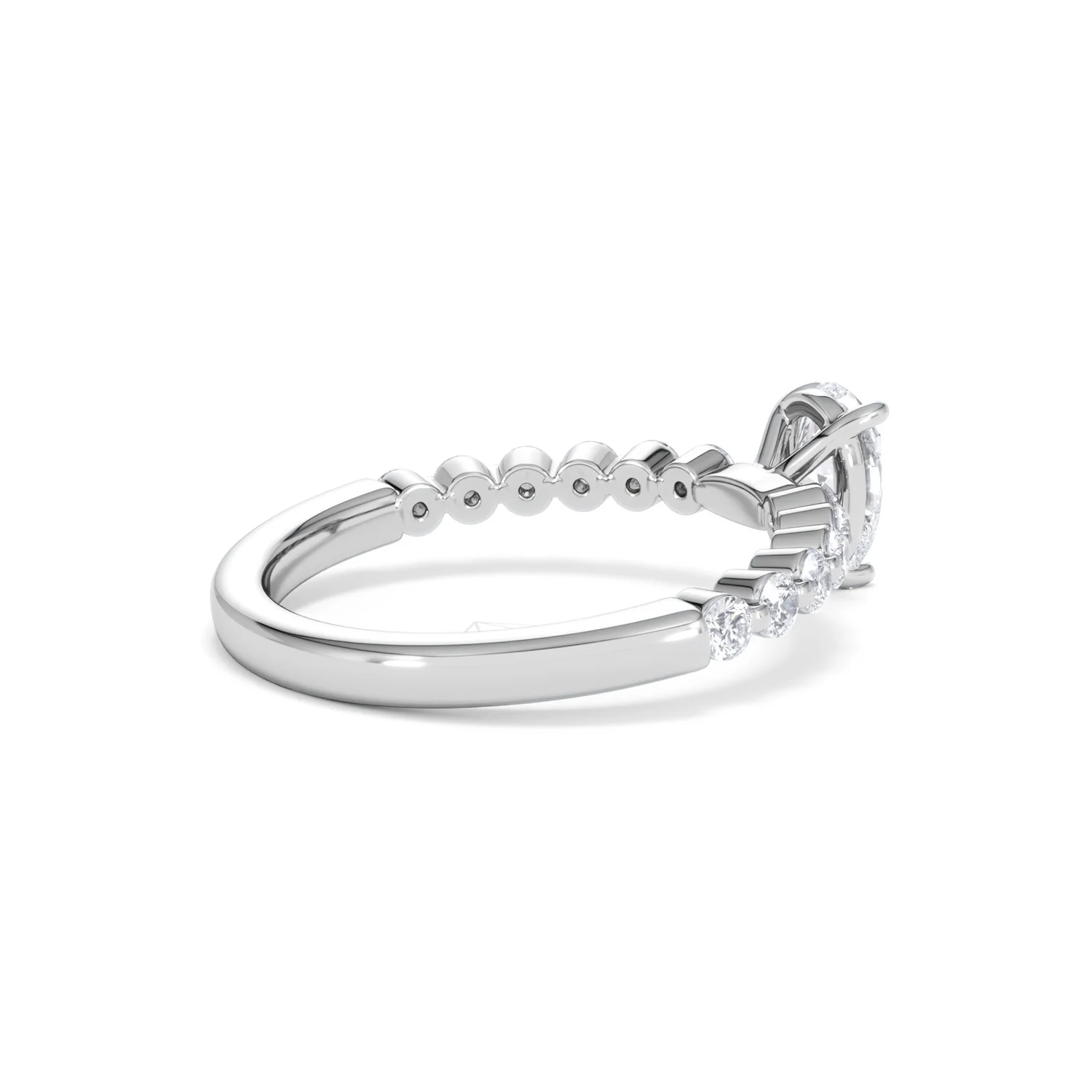 Solstice Pear Cut 0.80ct Lab Diamond Engagement Ring F/VS in 9k White Gold - Image 37