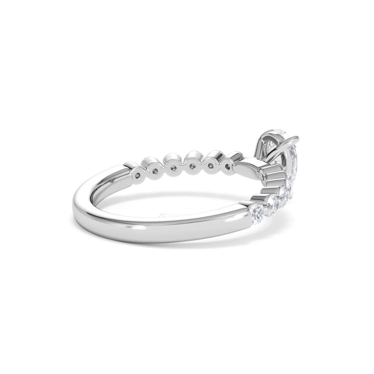 Solstice Pear Cut 0.80ct Lab Diamond Engagement Ring F/VS in 9k White Gold - Image 38