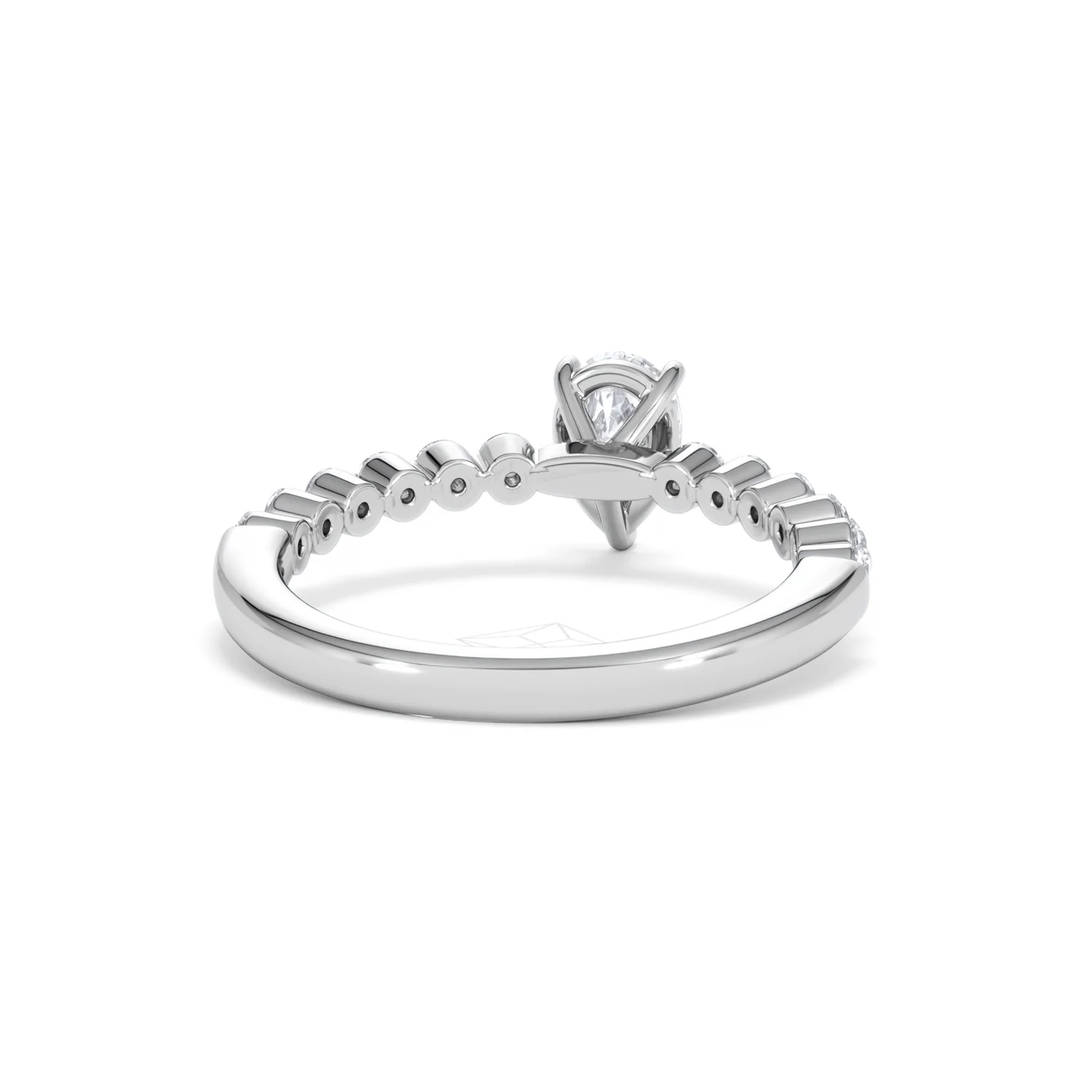 Solstice Pear Cut 0.80ct Lab Diamond Engagement Ring F/VS in 9k White Gold - Image 47