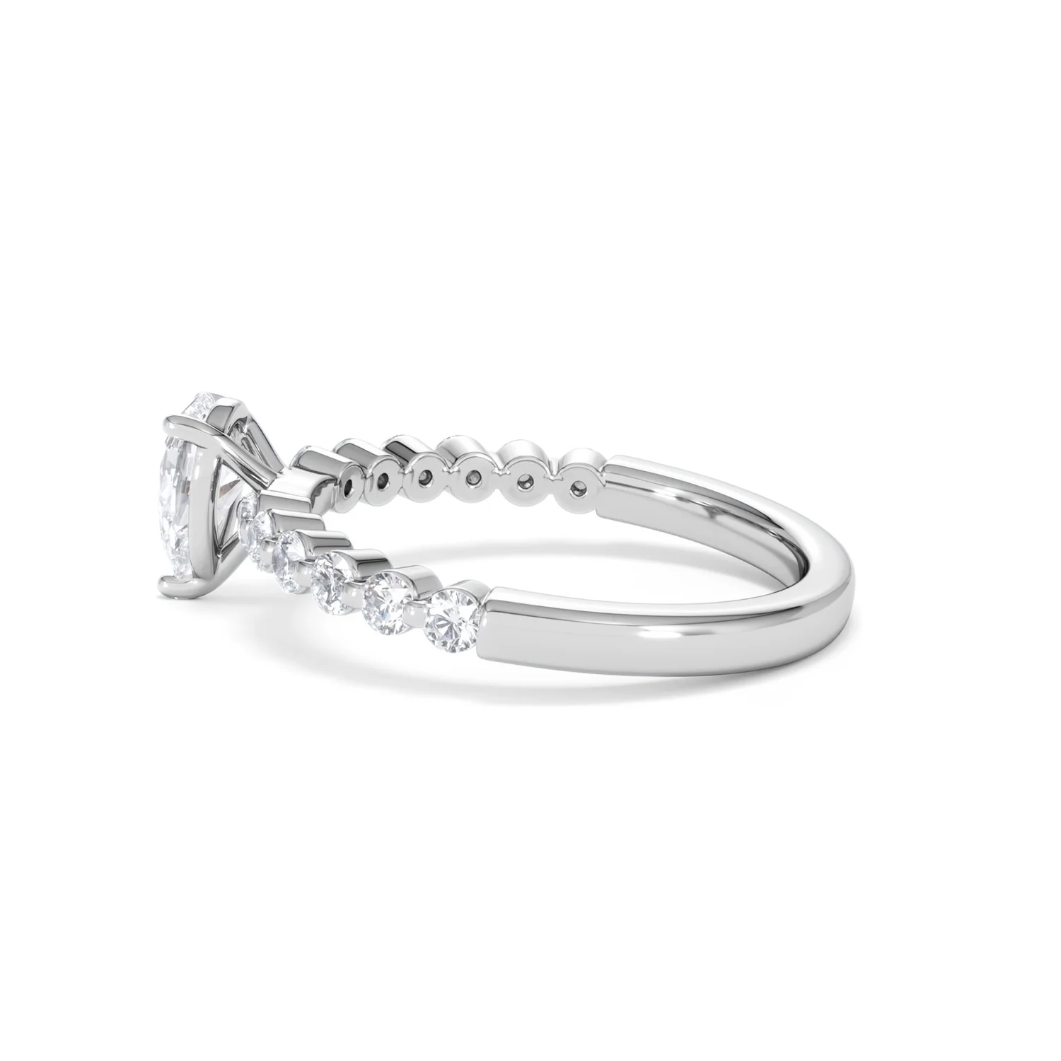 Solstice Pear Cut 0.80ct Lab Diamond Engagement Ring F/VS in 9k White Gold - Image 67