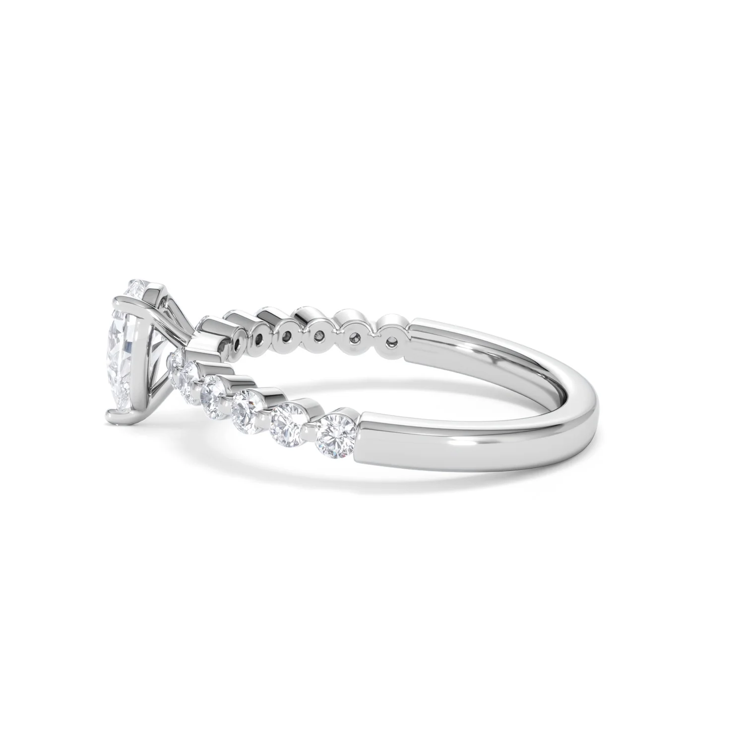 Solstice Pear Cut 0.80ct Lab Diamond Engagement Ring F/VS in 9k White Gold - Image 68