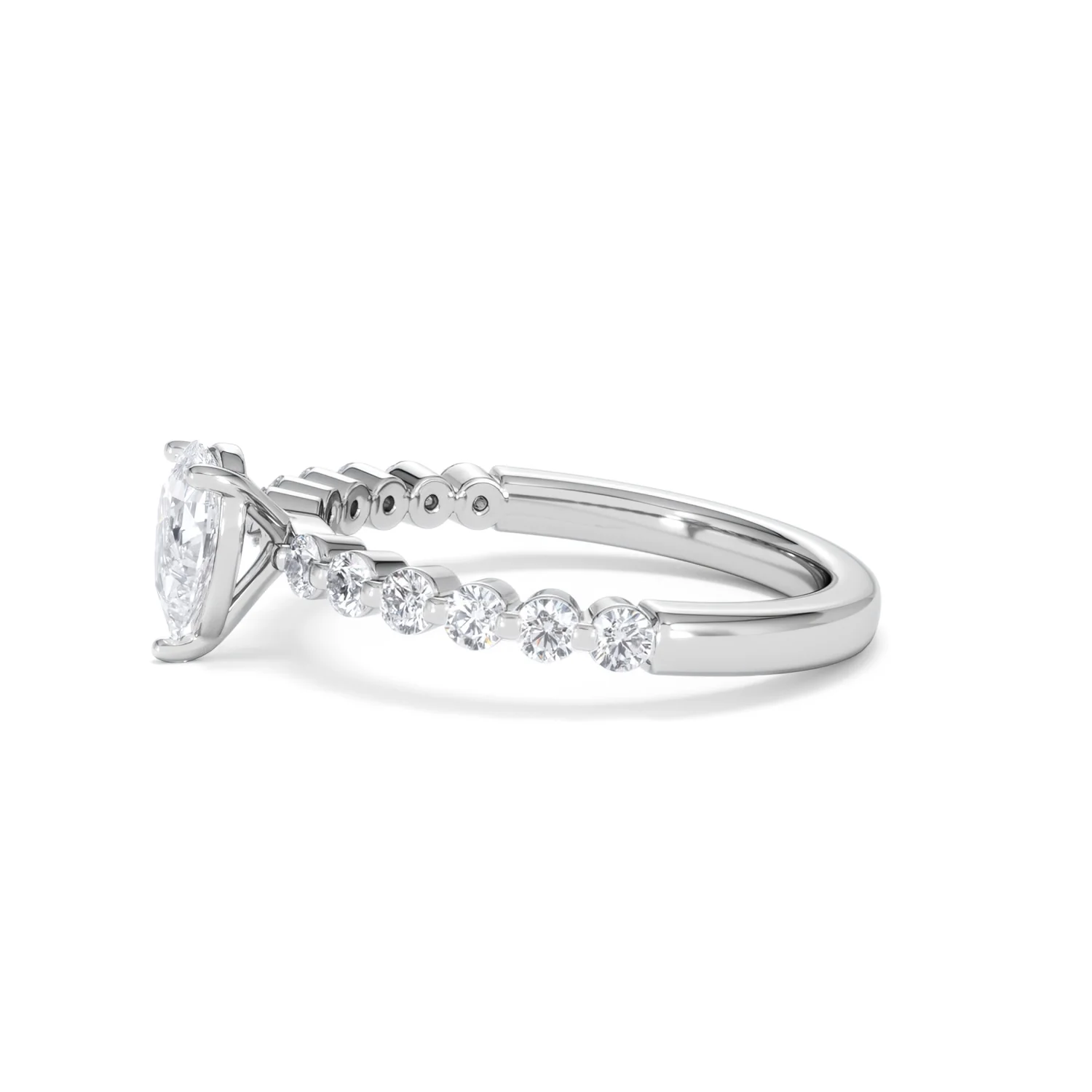 Solstice Pear Cut 0.80ct Lab Diamond Engagement Ring F/VS in 9k White Gold - Image 73