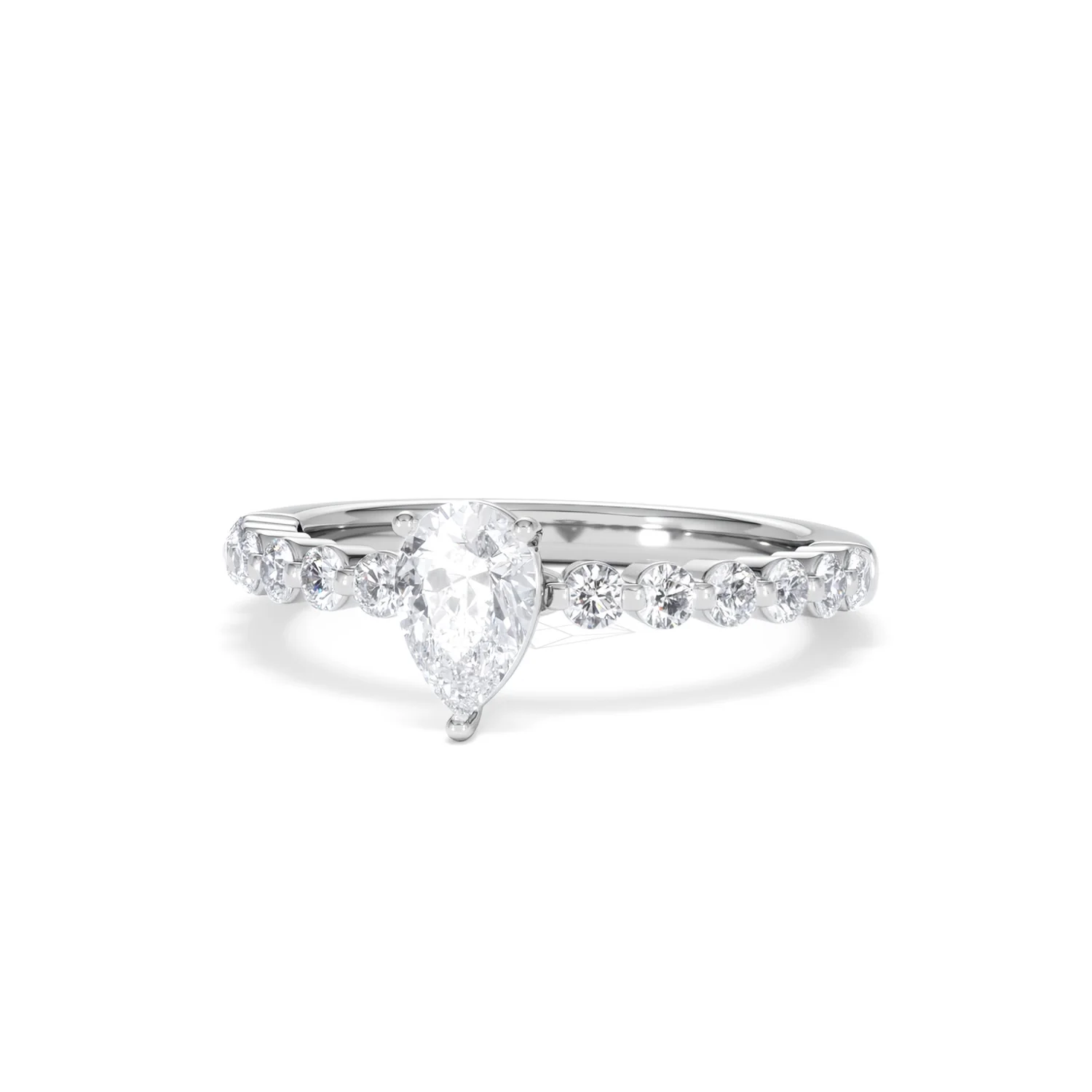 Solstice Pear Cut 0.80ct Lab Diamond Engagement Ring F/VS in 9k White Gold - Image 87