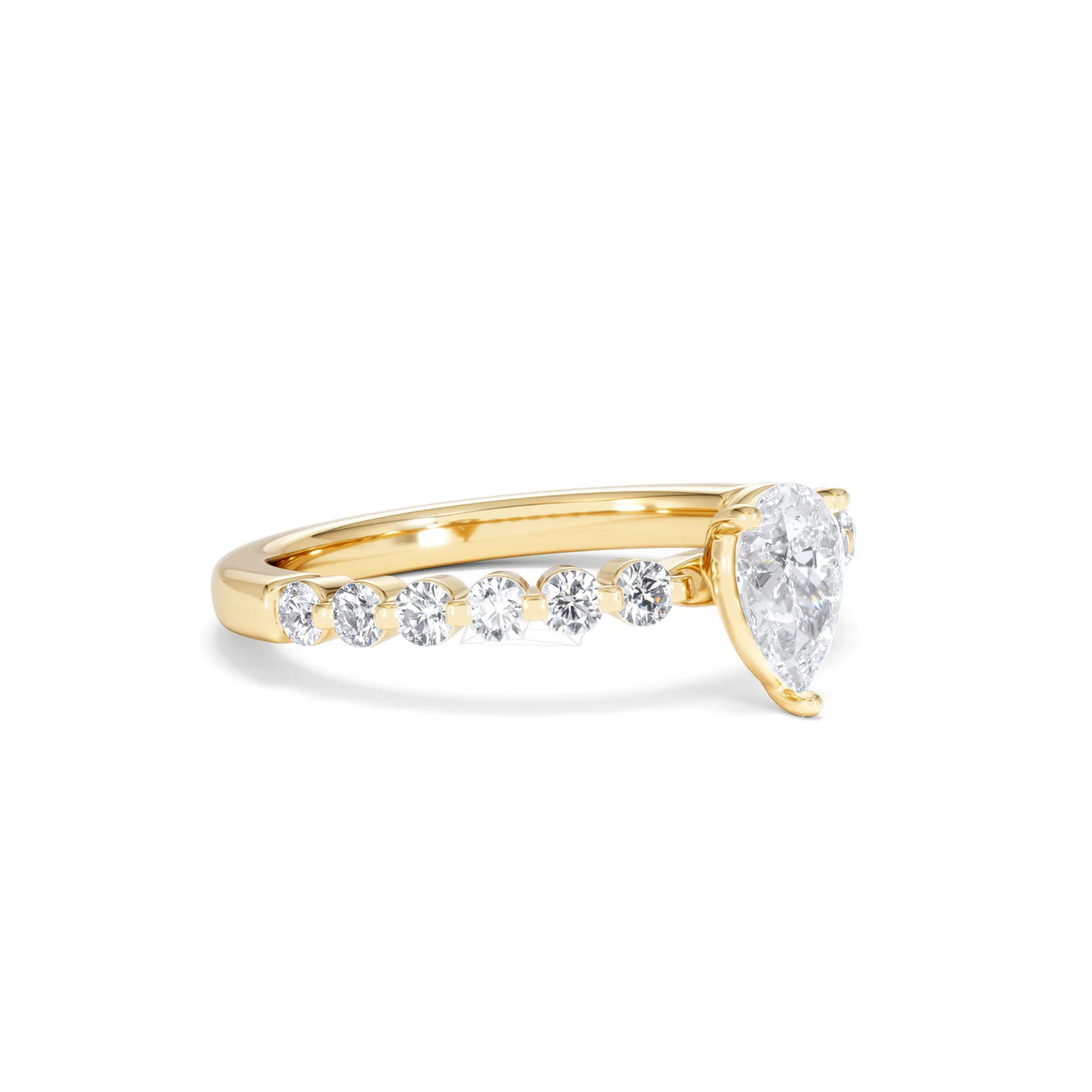 Solstice Pear Cut 0.80ct Lab Diamond Pear Shape Engagement Ring F/VS in 9k Gold - Image 19