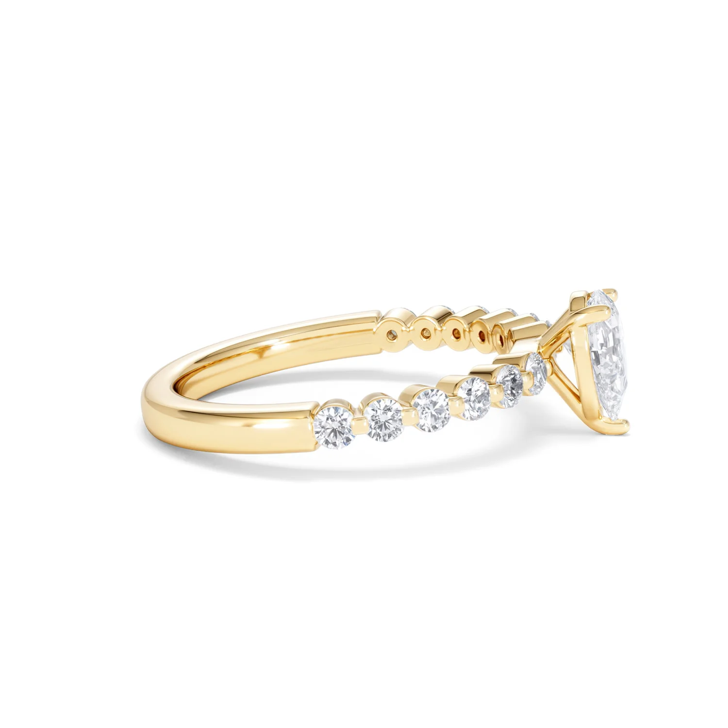 Solstice Pear Cut 0.80ct Lab Diamond Pear Shape Engagement Ring F/VS in 9k Gold - Image 28