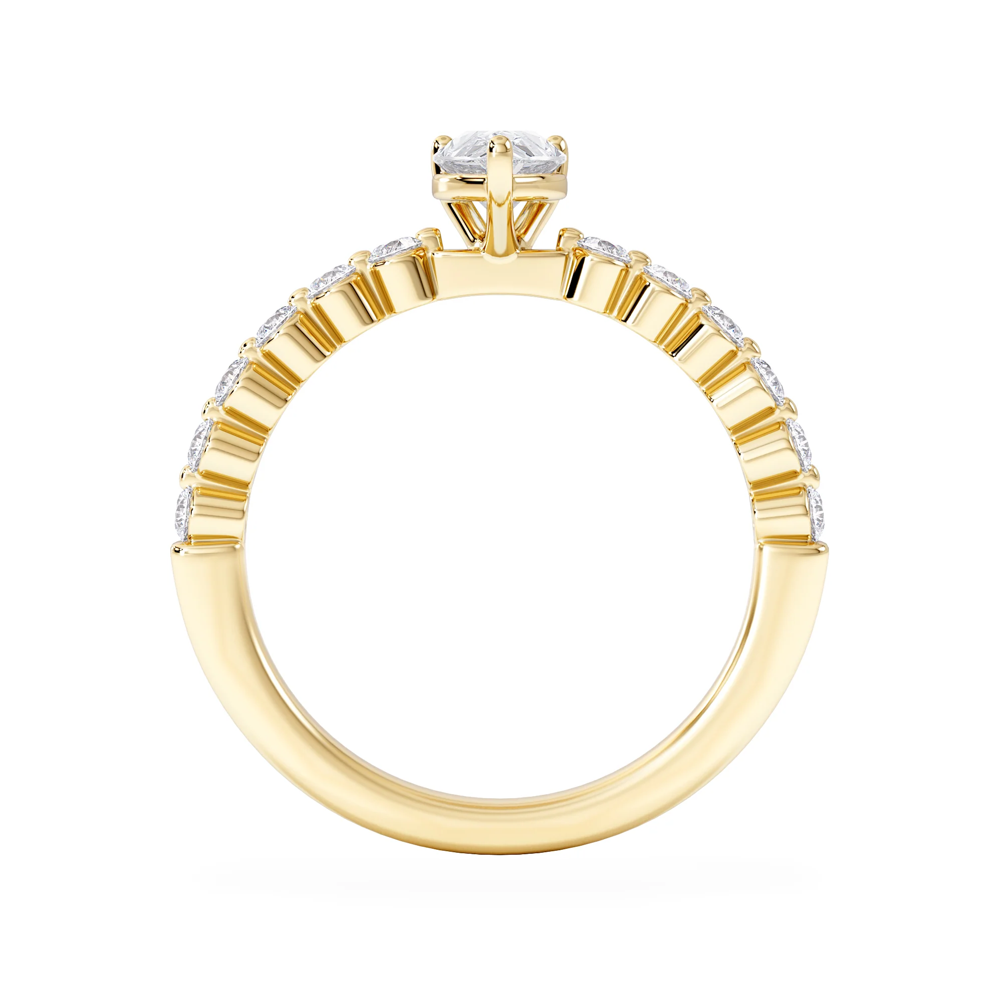 Solstice Pear Cut 0.80ct Lab Diamond Pear Shape Engagement Ring F/VS in 9k Gold - Image 3