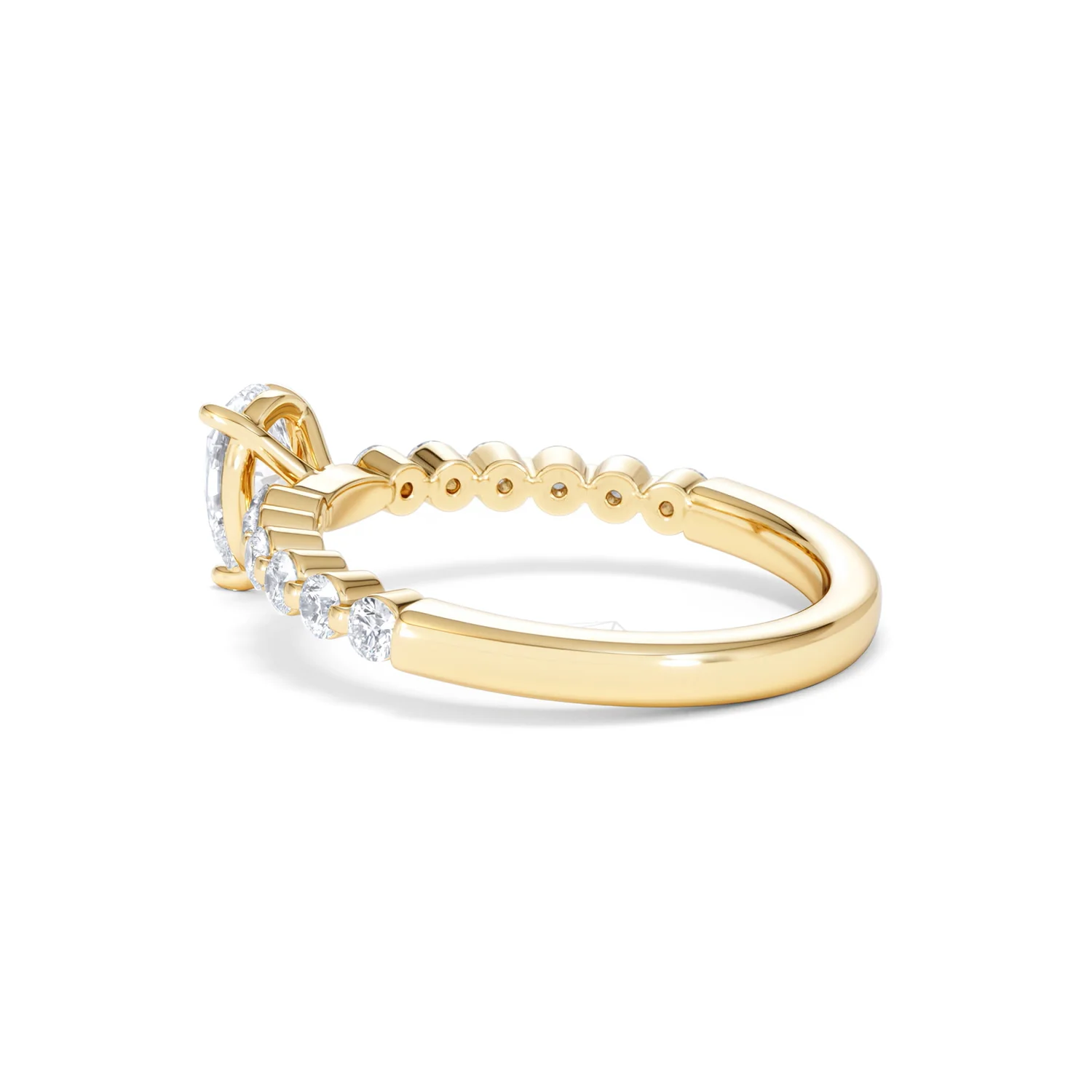 Solstice Pear Cut 0.80ct Lab Diamond Pear Shape Engagement Ring F/VS in 9k Gold - Image 63