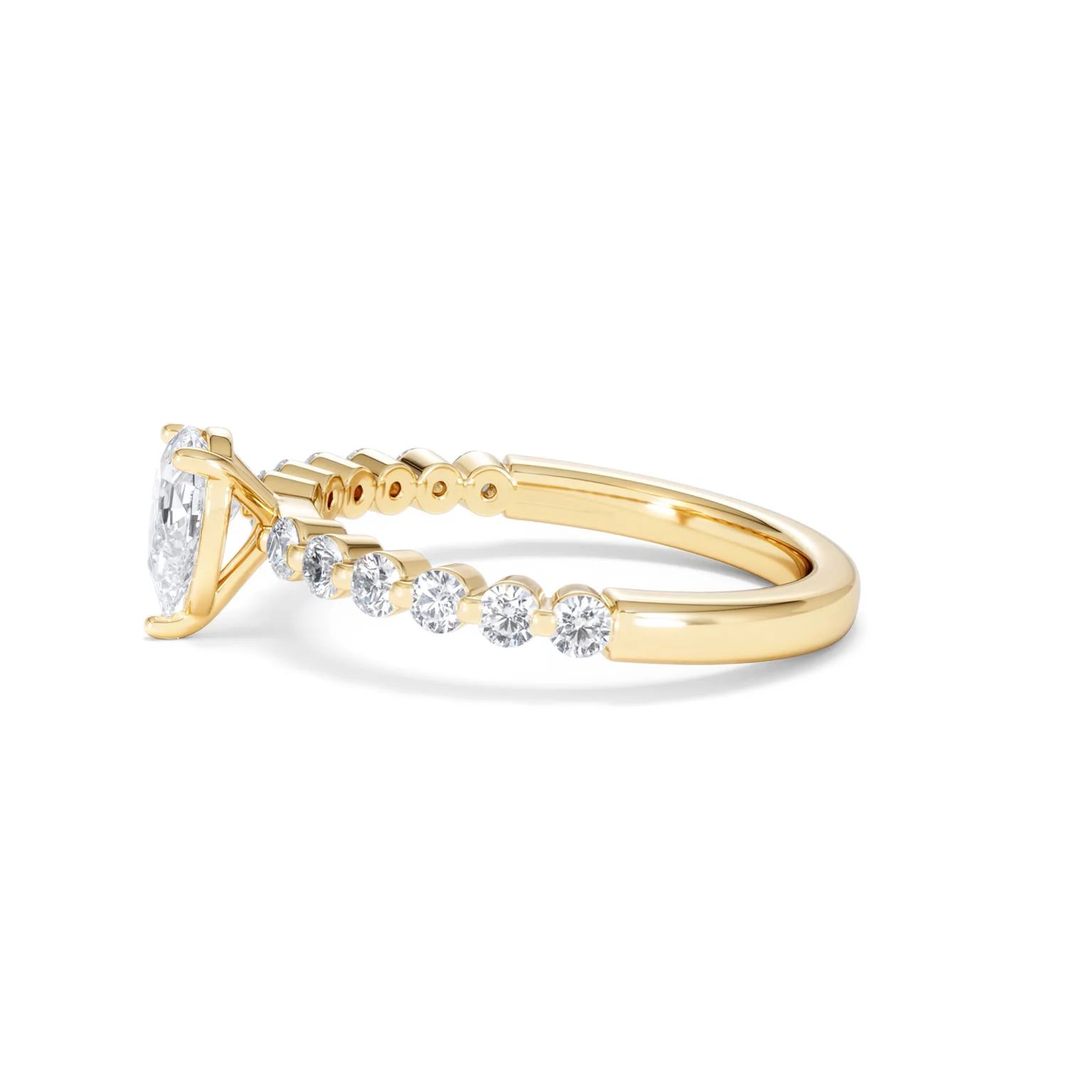 Solstice Pear Cut 0.80ct Lab Diamond Pear Shape Engagement Ring F/VS in 9k Gold - Image 72