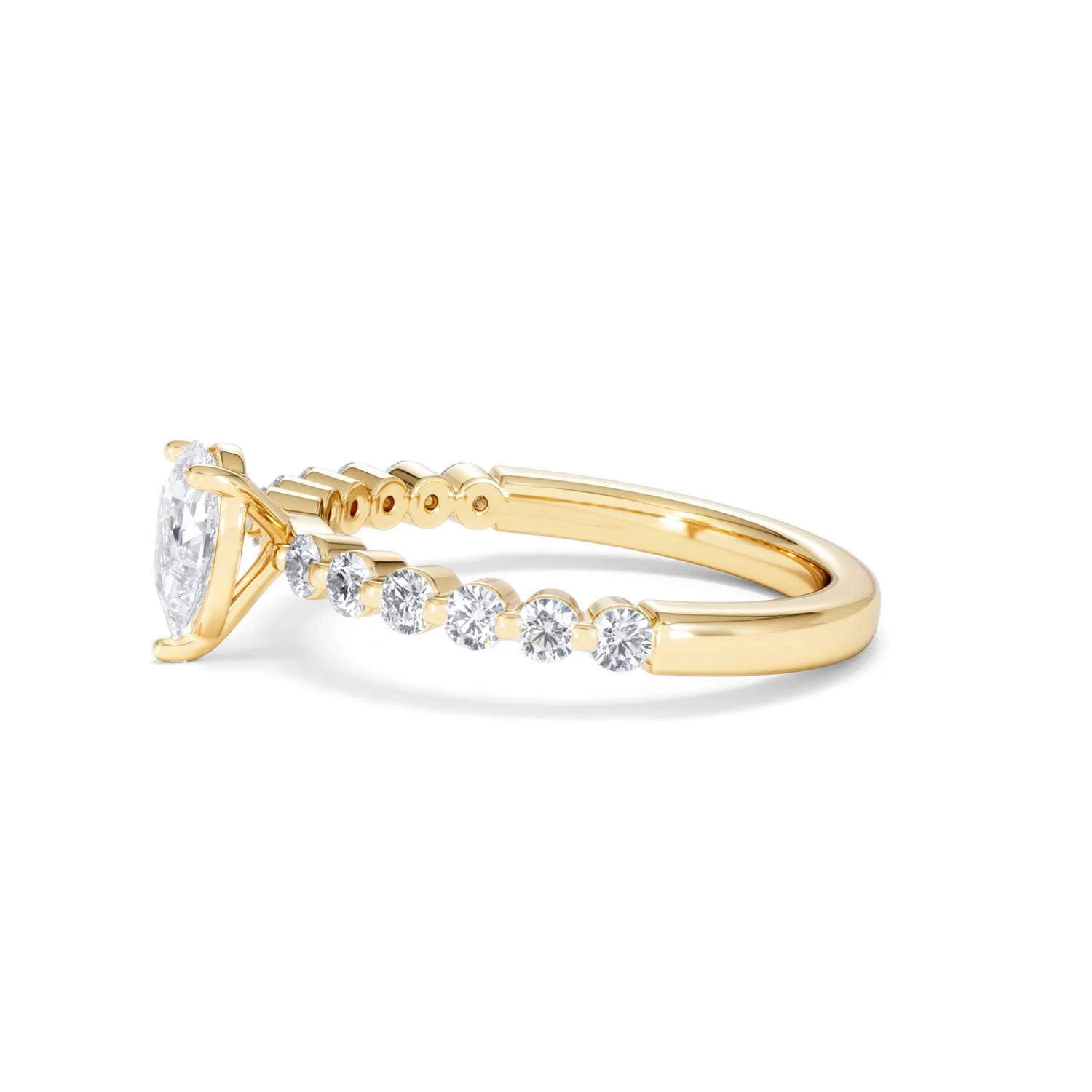 Solstice Pear Cut 0.80ct Lab Diamond Pear Shape Engagement Ring F/VS in 9k Gold - Image 73