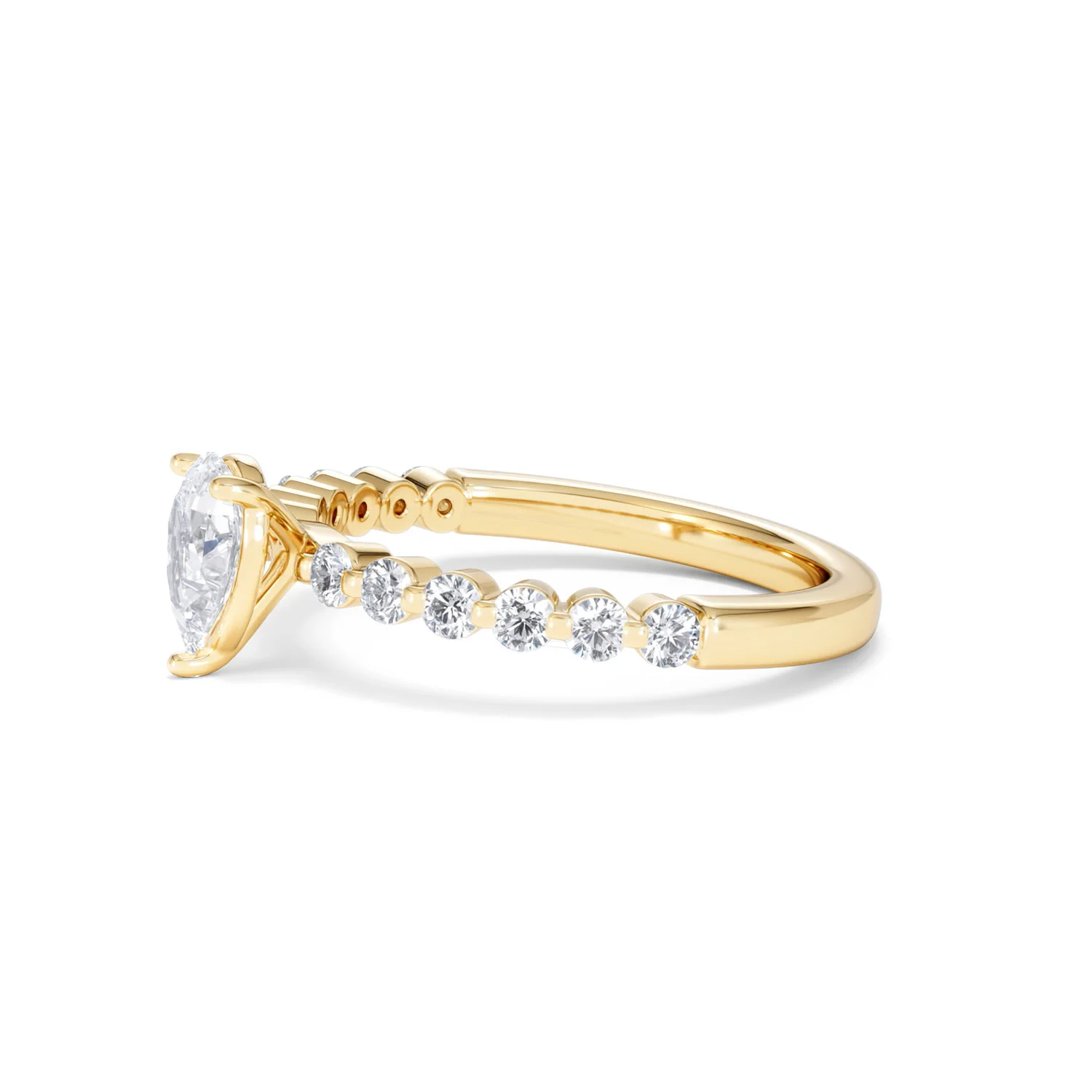 Solstice Pear Cut 0.80ct Lab Diamond Pear Shape Engagement Ring F/VS in 9k Gold - Image 75