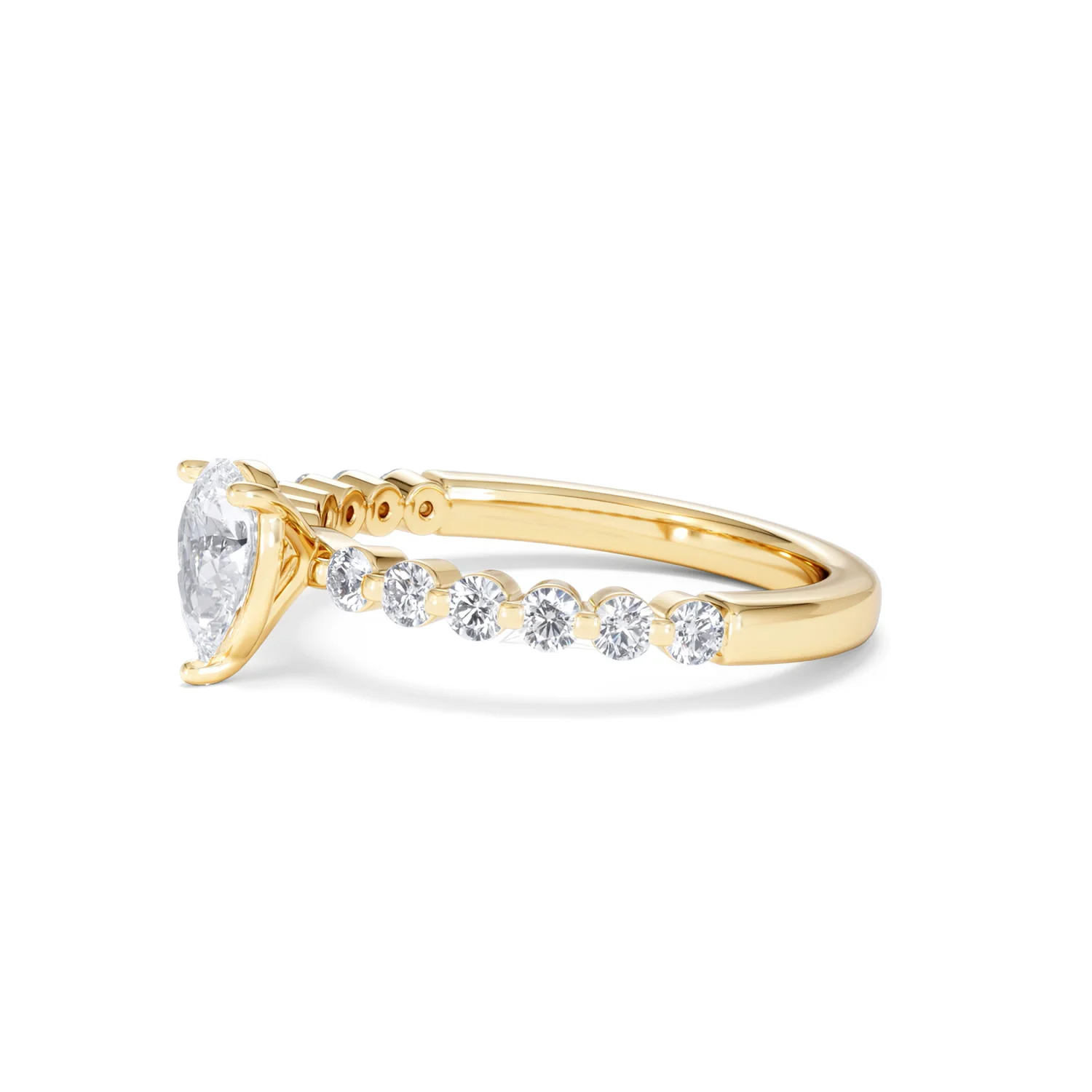Solstice Pear Cut 0.80ct Lab Diamond Pear Shape Engagement Ring F/VS in 9k Gold - Image 76