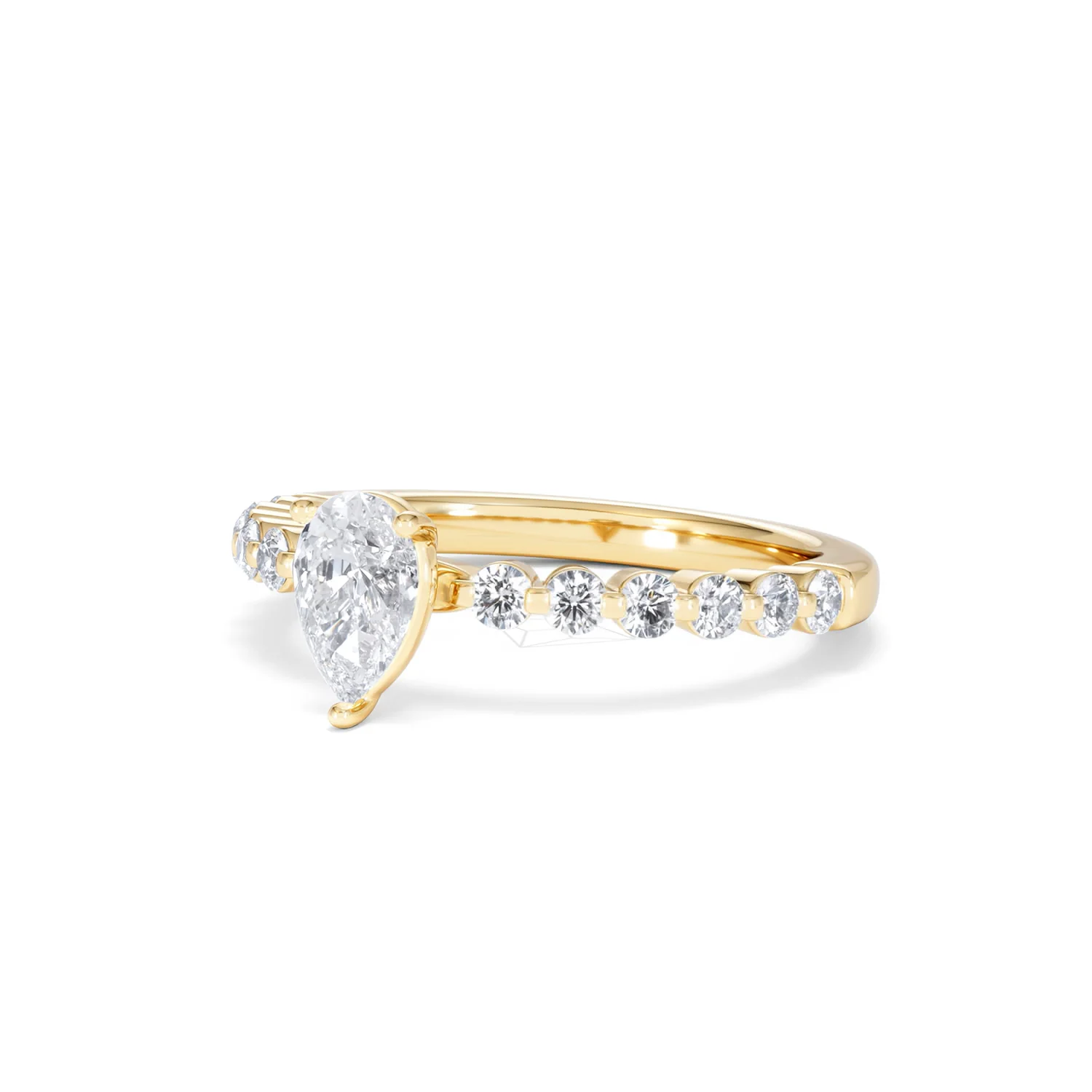 Solstice Pear Cut 0.80ct Lab Diamond Pear Shape Engagement Ring F/VS in 9k Gold - Image 83