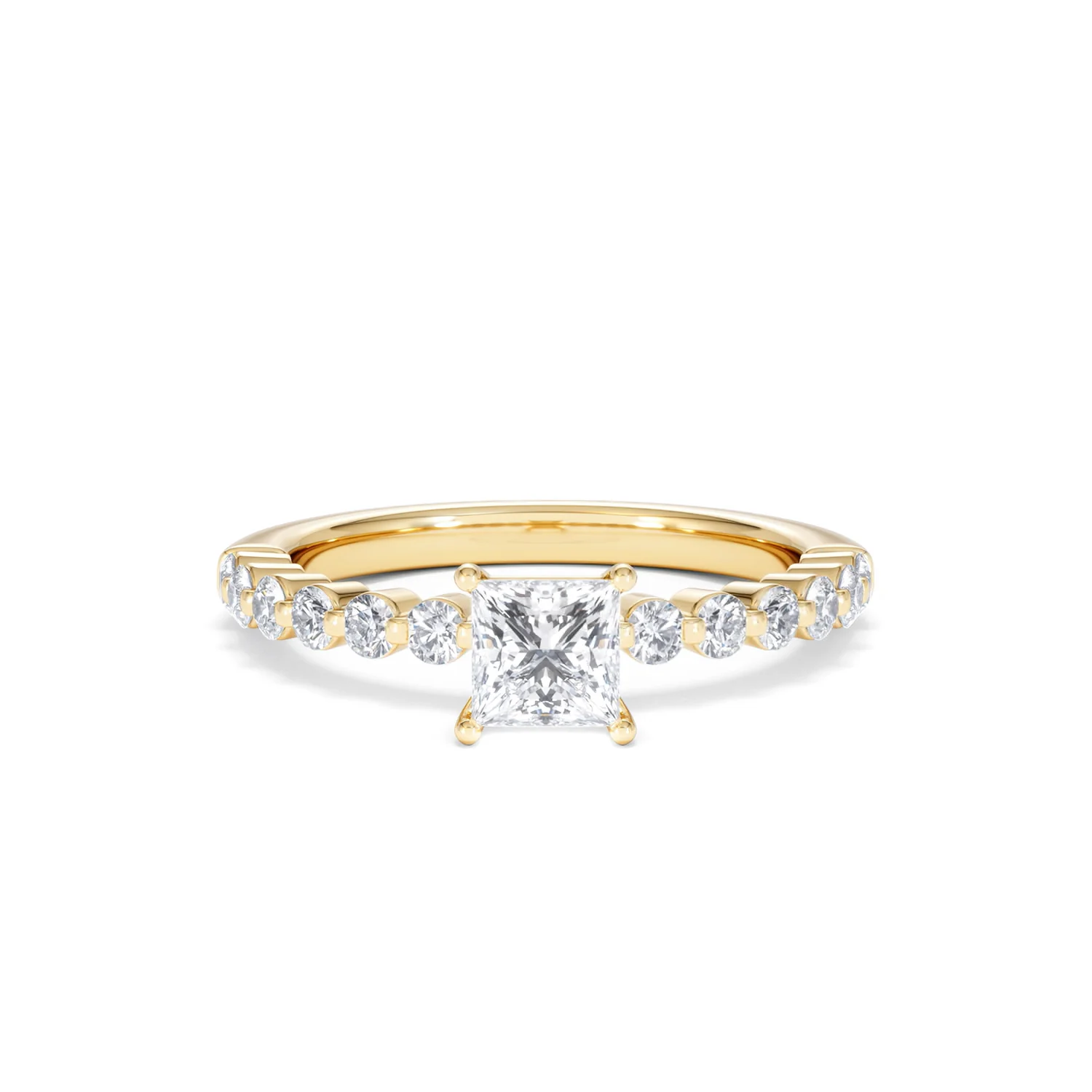 Solstice Princess Cut 0.80ct Lab Diamond Engagement Ring F/VS in 9k Gold - Image 10