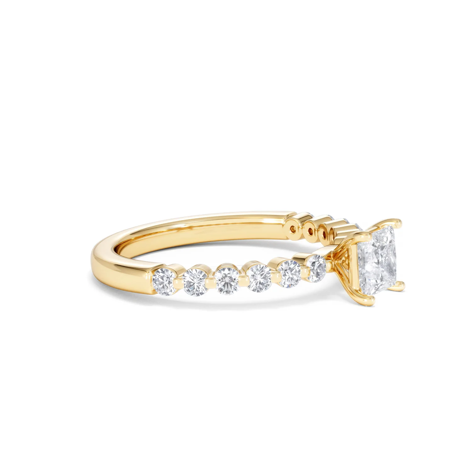 Solstice Princess Cut 0.80ct Lab Diamond Engagement Ring F/VS in 9k Gold - Image 23