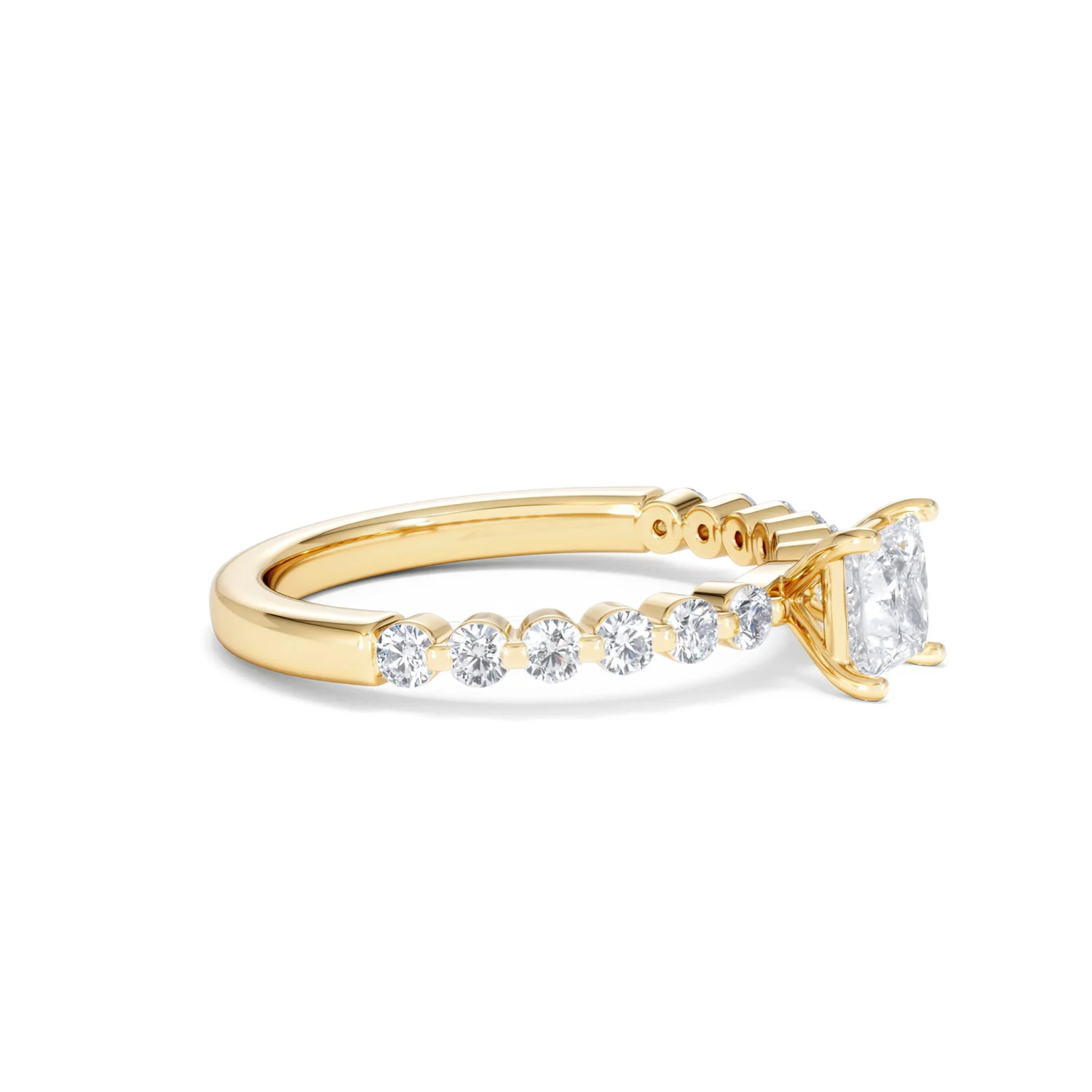 Solstice Princess Cut 0.80ct Lab Diamond Engagement Ring F/VS in 9k Gold - Image 24