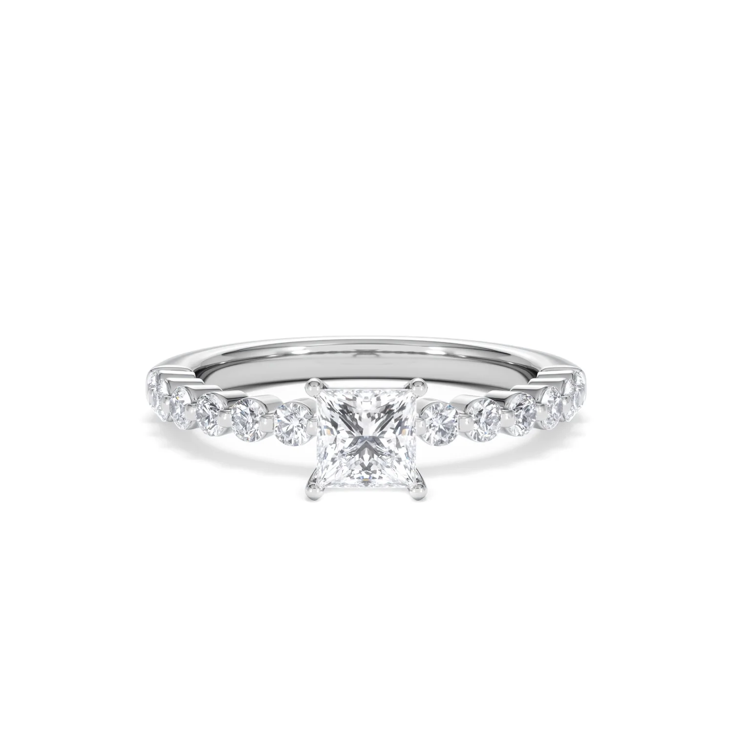 Solstice Princess Cut 0.80ct Lab Diamond Engagement Ring F/VS in 9k White Gold - Image 10
