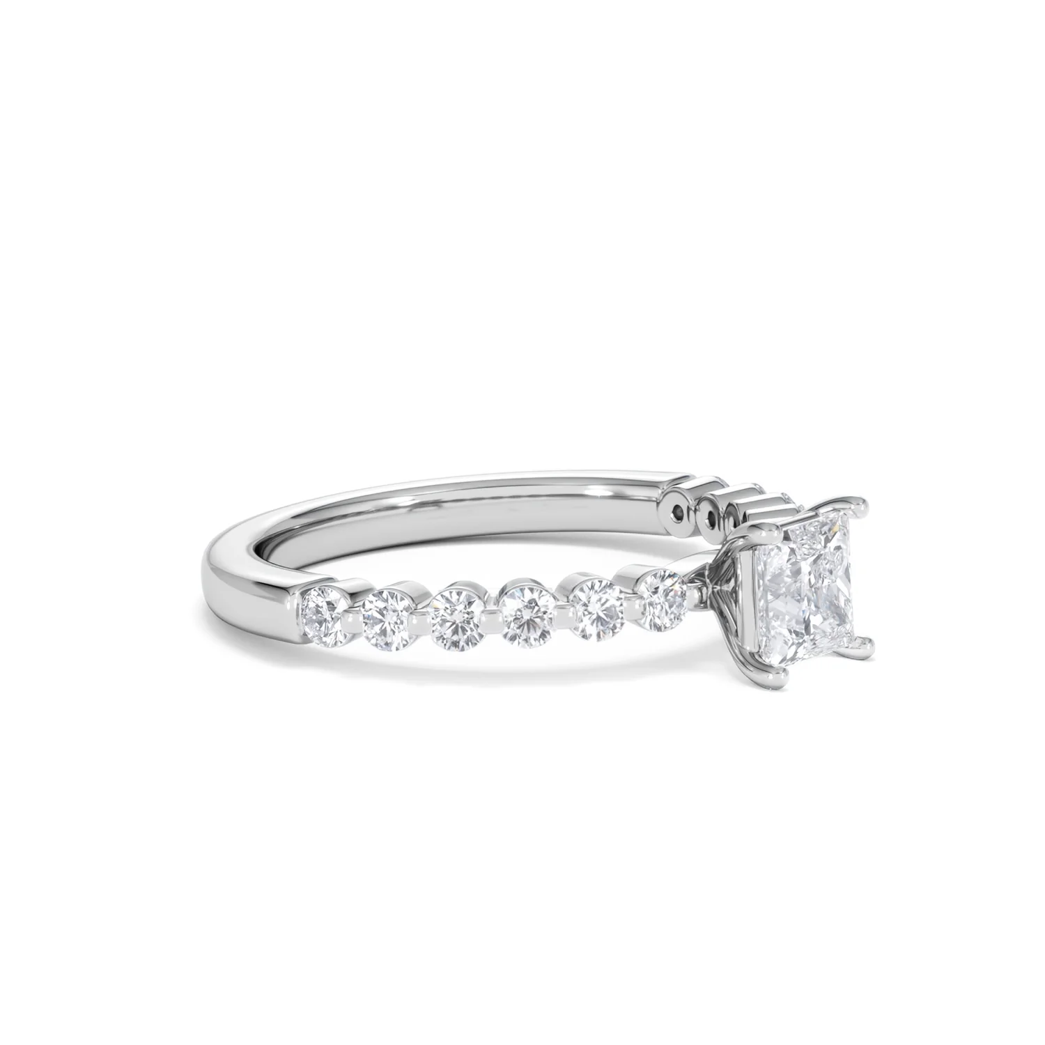 Solstice Princess Cut 0.80ct Lab Diamond Engagement Ring F/VS in 9k White Gold - Image 21