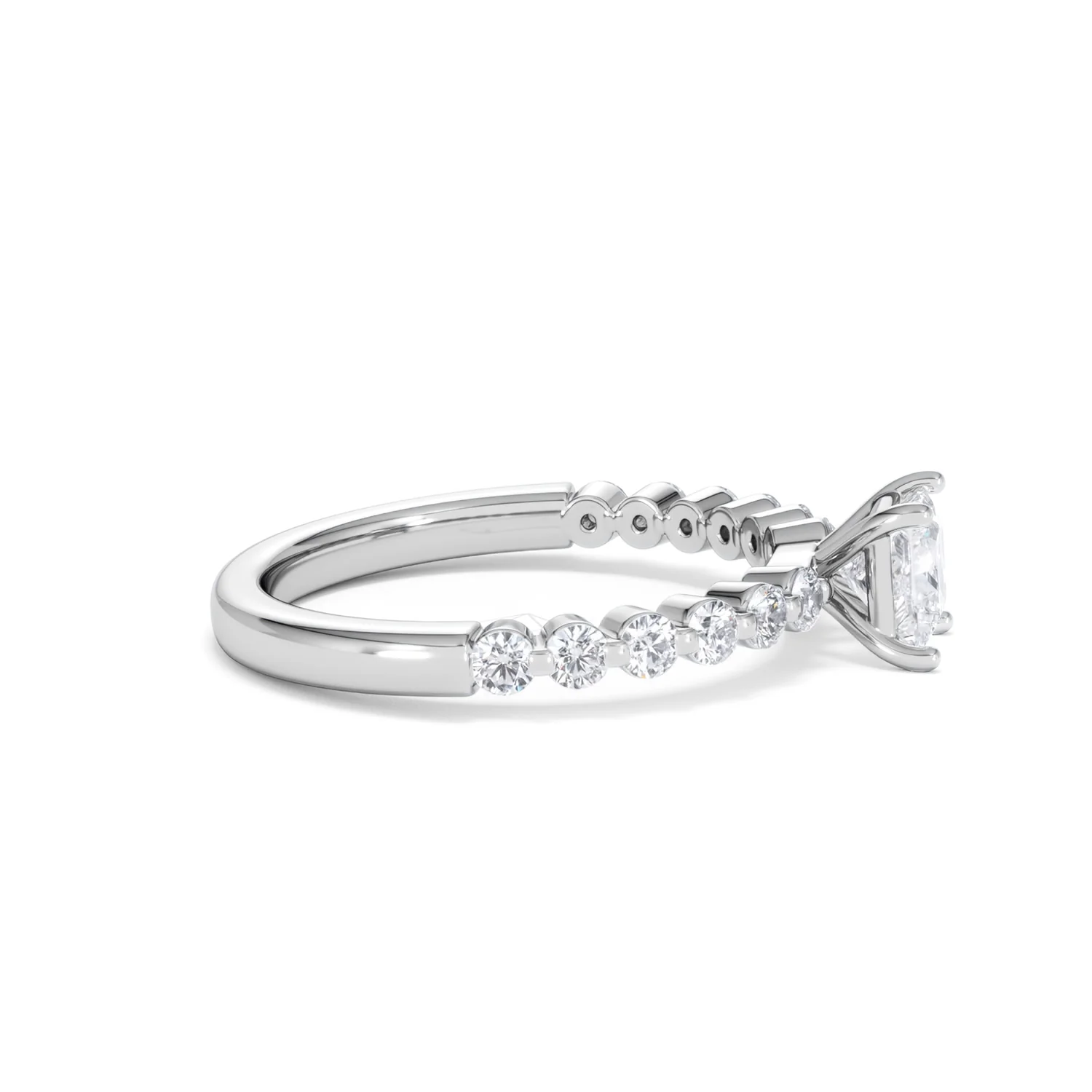 Solstice Princess Cut 0.80ct Lab Diamond Engagement Ring F/VS in 9k White Gold - Image 28