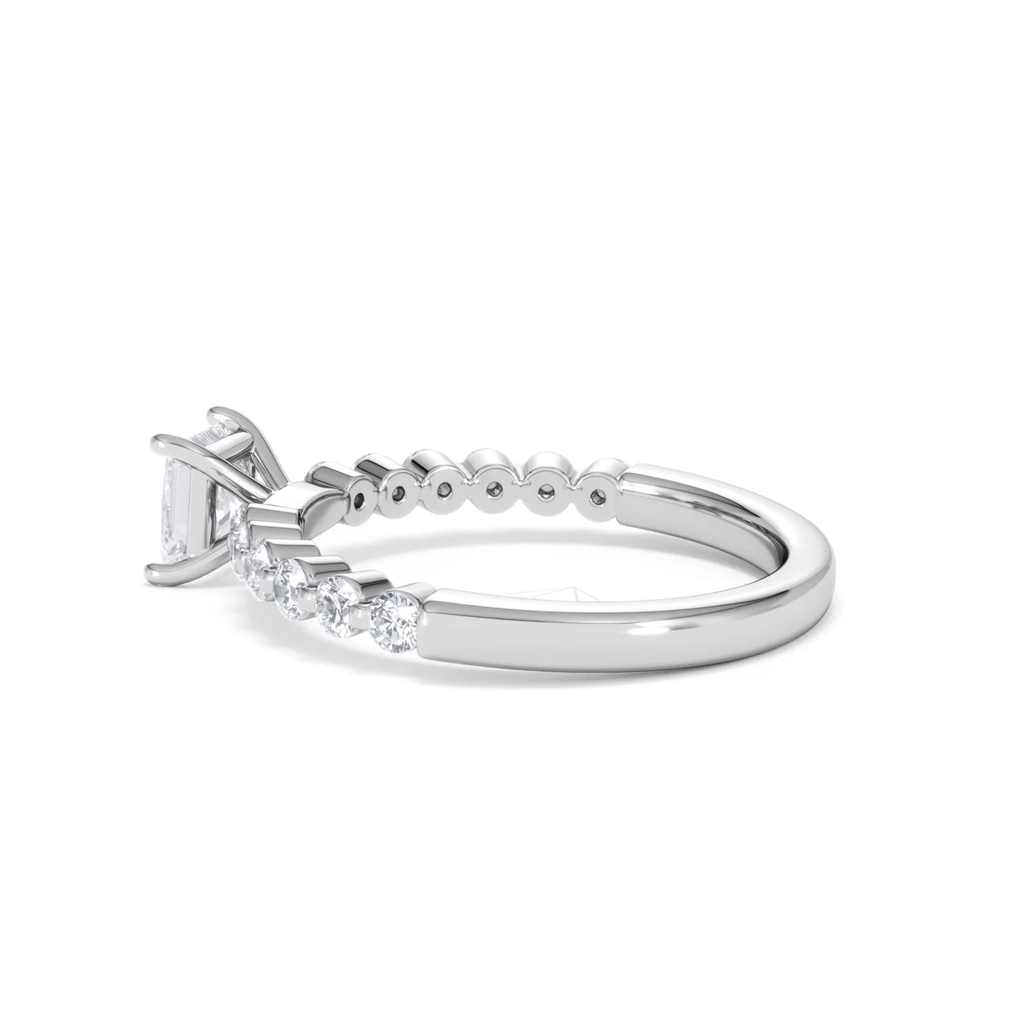 Solstice Princess Cut 0.80ct Lab Diamond Engagement Ring F/VS in 9k White Gold - Image 65