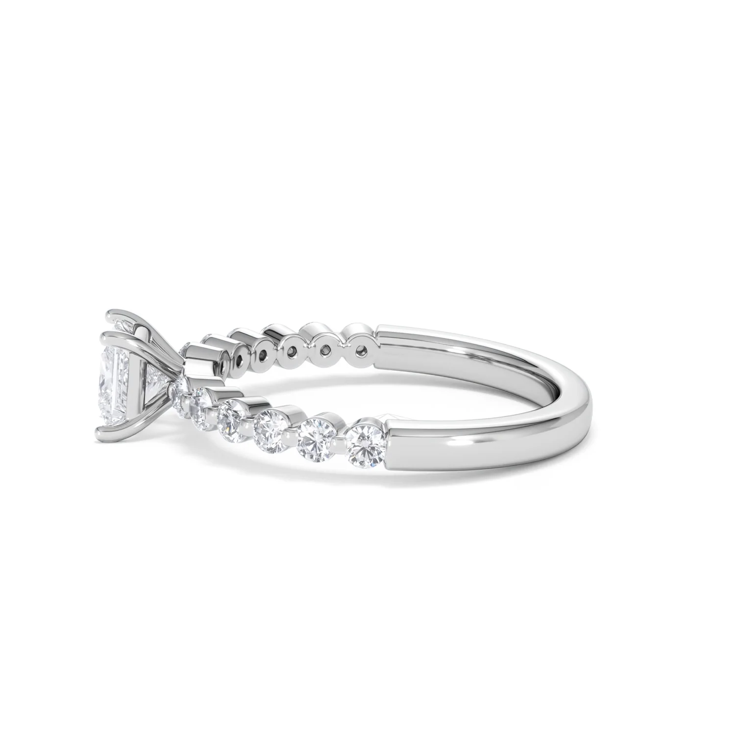 Solstice Princess Cut 0.80ct Lab Diamond Engagement Ring F/VS in 9k White Gold - Image 70