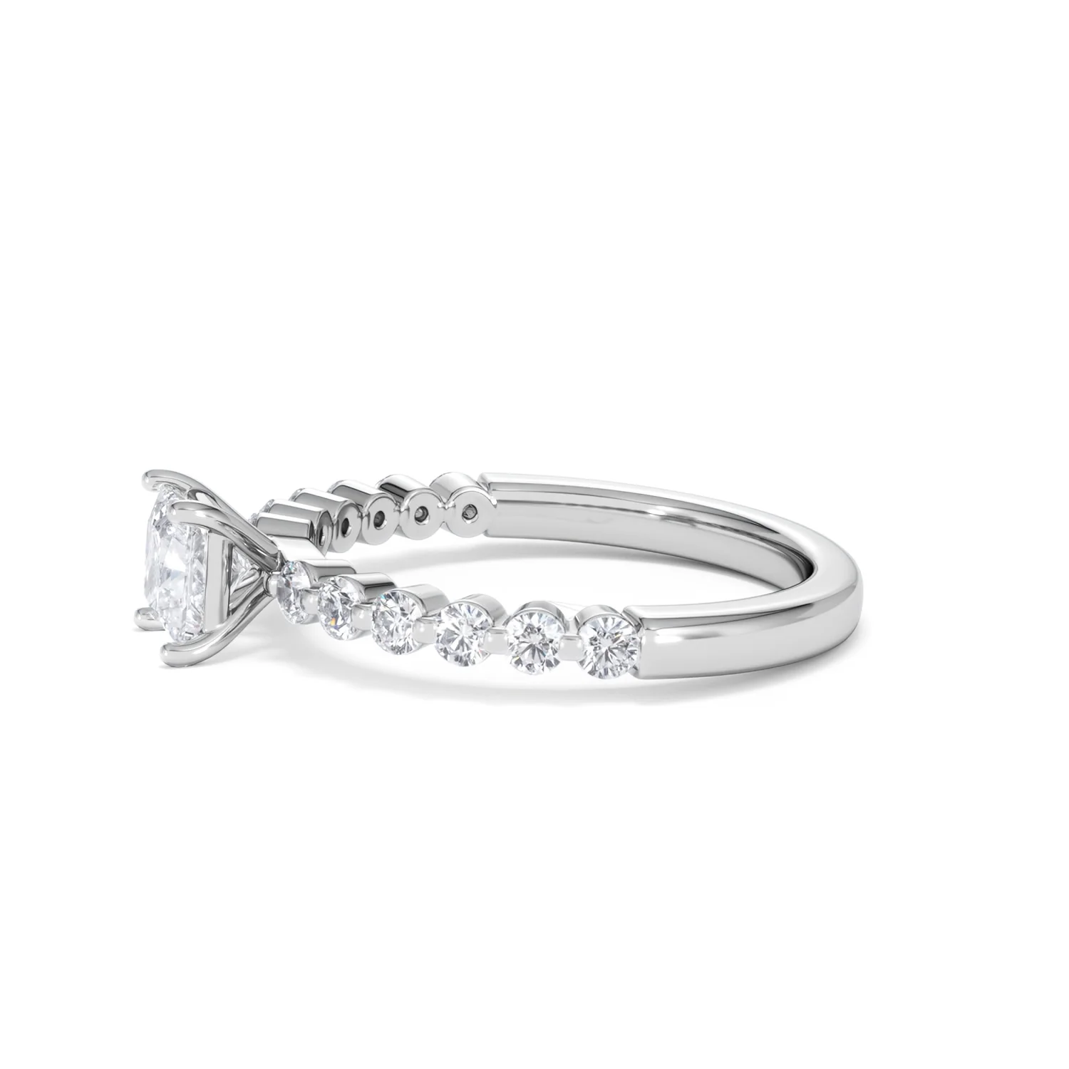 Solstice Princess Cut 0.80ct Lab Diamond Engagement Ring F/VS in 9k White Gold - Image 73
