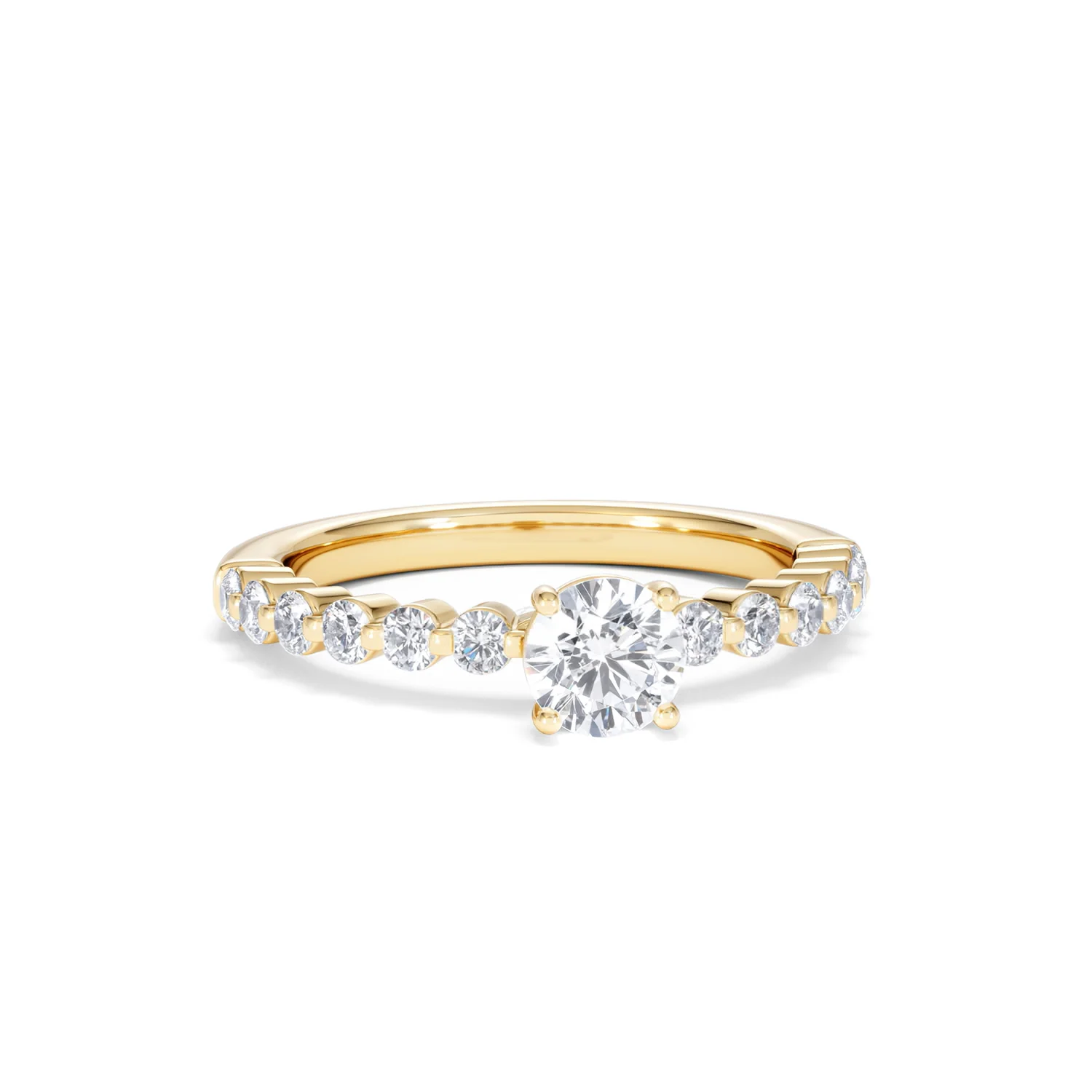 Solstice Round Cut 0.80ct Lab Diamond Engagement Ring F/VS in 9k Gold - Image 12