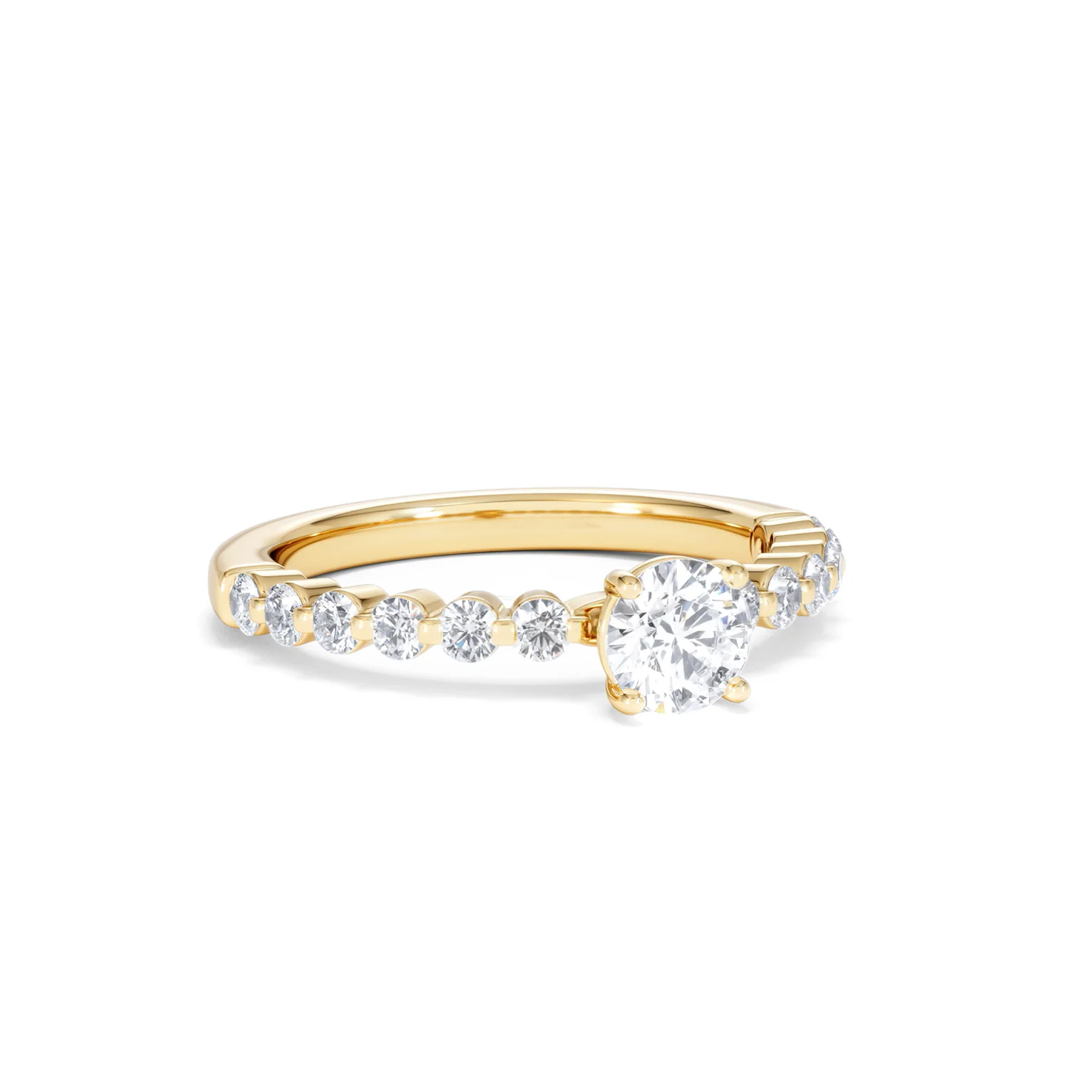 Solstice Round Cut 0.80ct Lab Diamond Engagement Ring F/VS in 9k Gold - Image 15