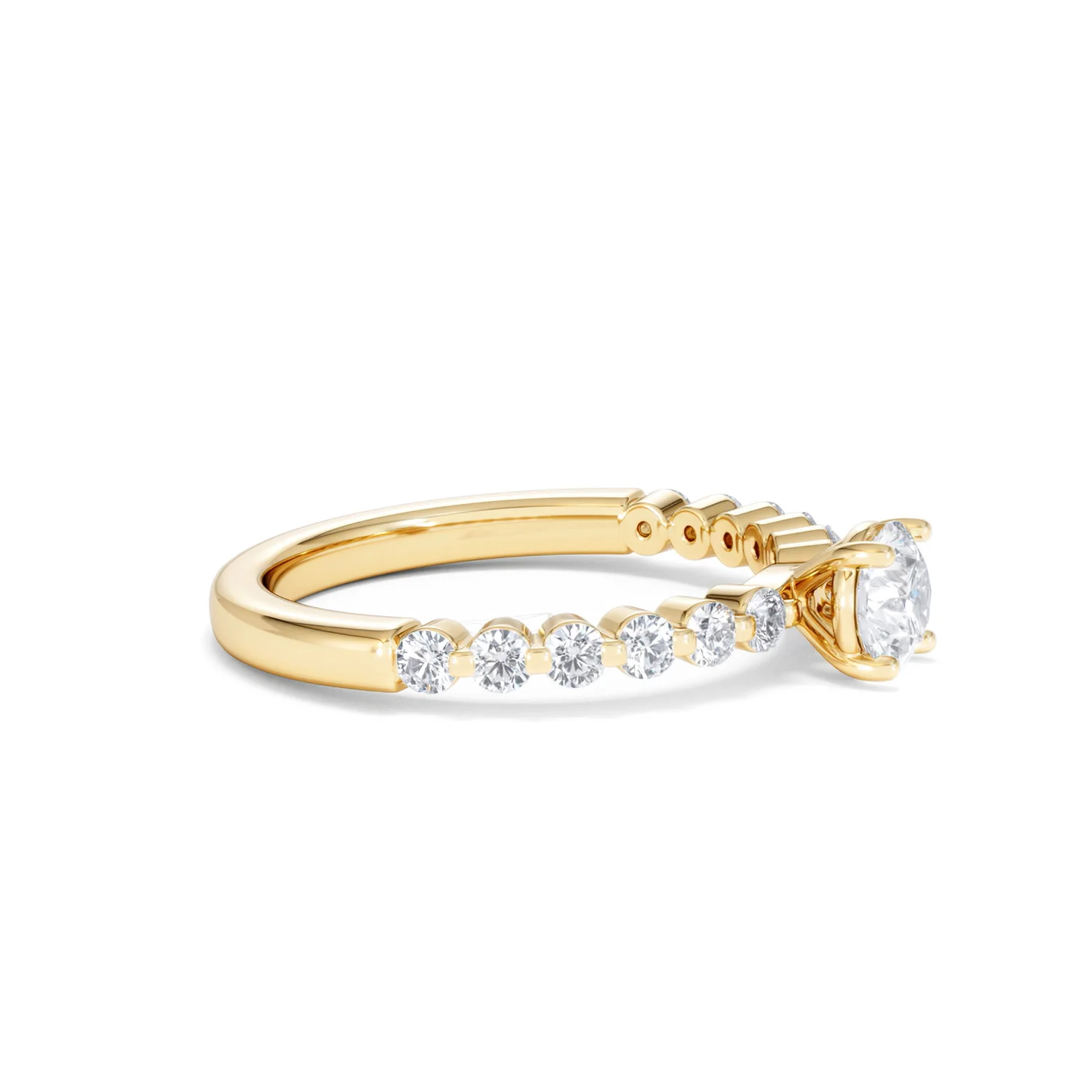 Solstice Round Cut 0.80ct Lab Diamond Engagement Ring F/VS in 9k Gold - Image 25