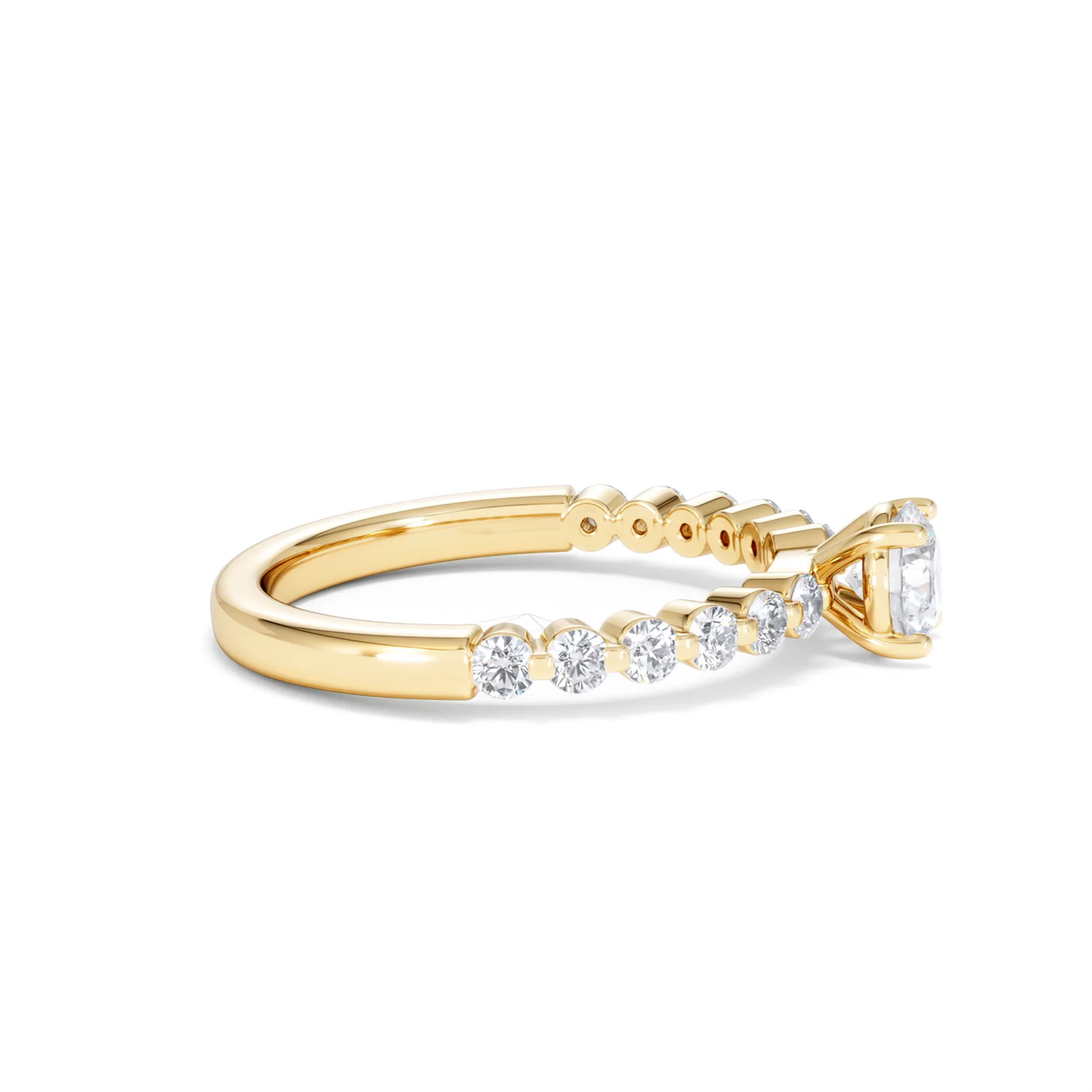 Solstice Round Cut 0.80ct Lab Diamond Engagement Ring F/VS in 9k Gold - Image 28