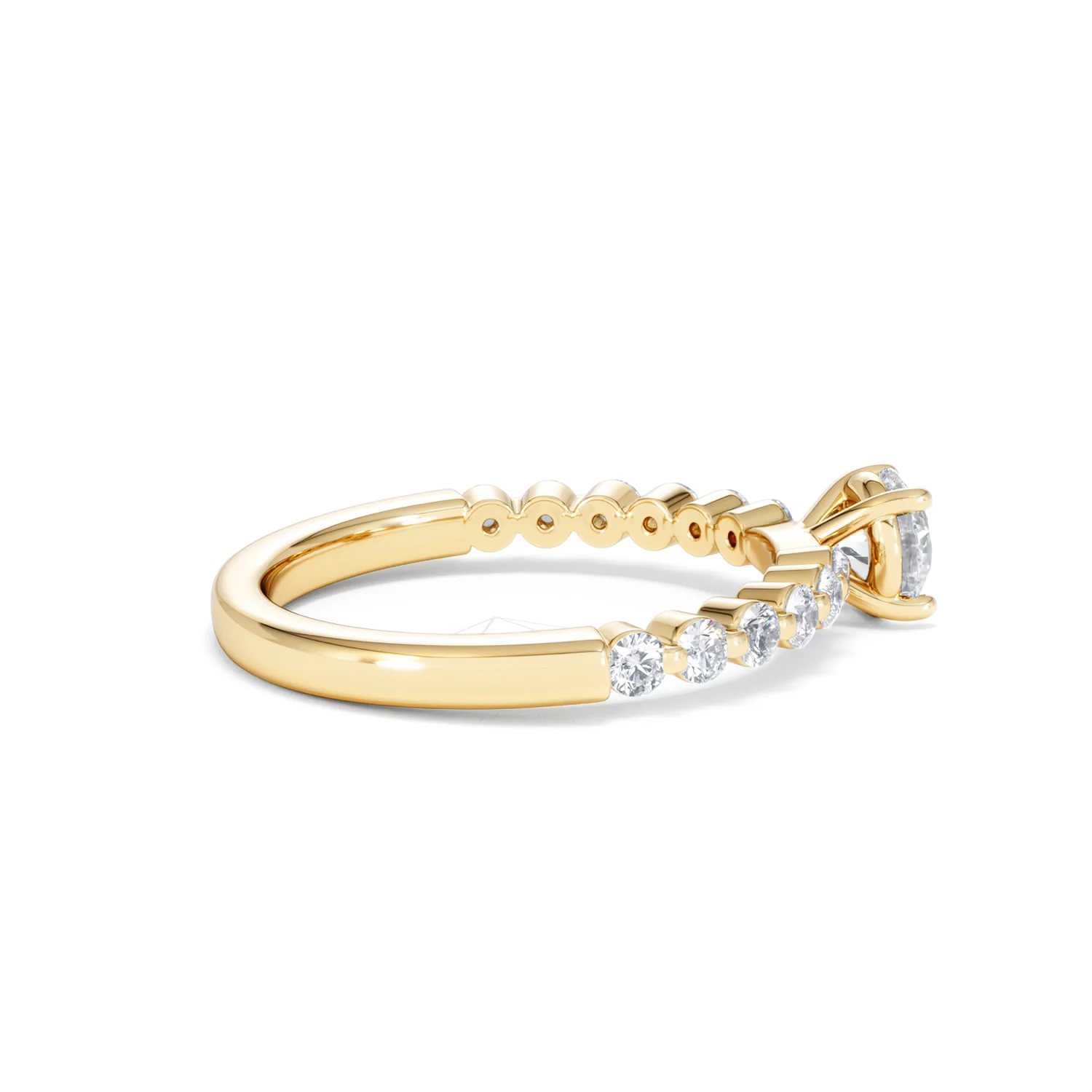 Solstice Round Cut 0.80ct Lab Diamond Engagement Ring F/VS in 9k Gold - Image 33