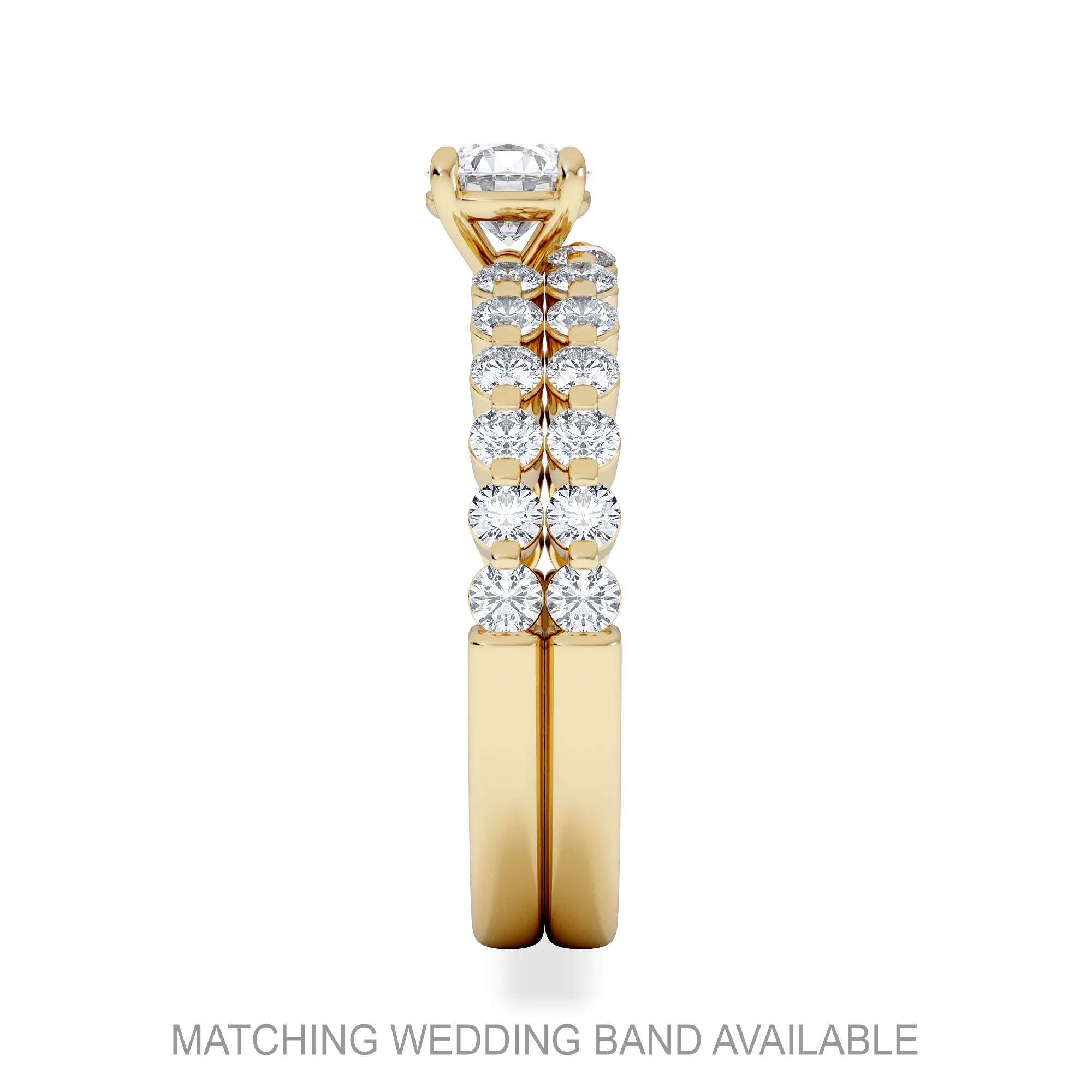 Solstice Round Cut 0.80ct Lab Diamond Engagement Ring F/VS in 9k Gold - Image 5