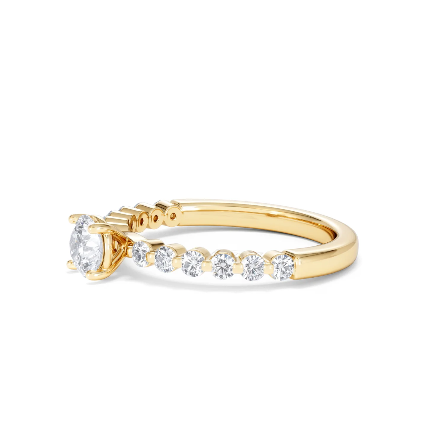 Solstice Round Cut 0.80ct Lab Diamond Engagement Ring F/VS in 9k Gold - Image 76