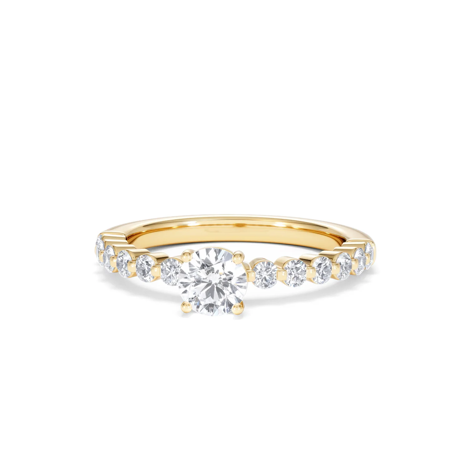 Solstice Round Cut 0.80ct Lab Diamond Engagement Ring F/VS in 9k Gold - Image 88