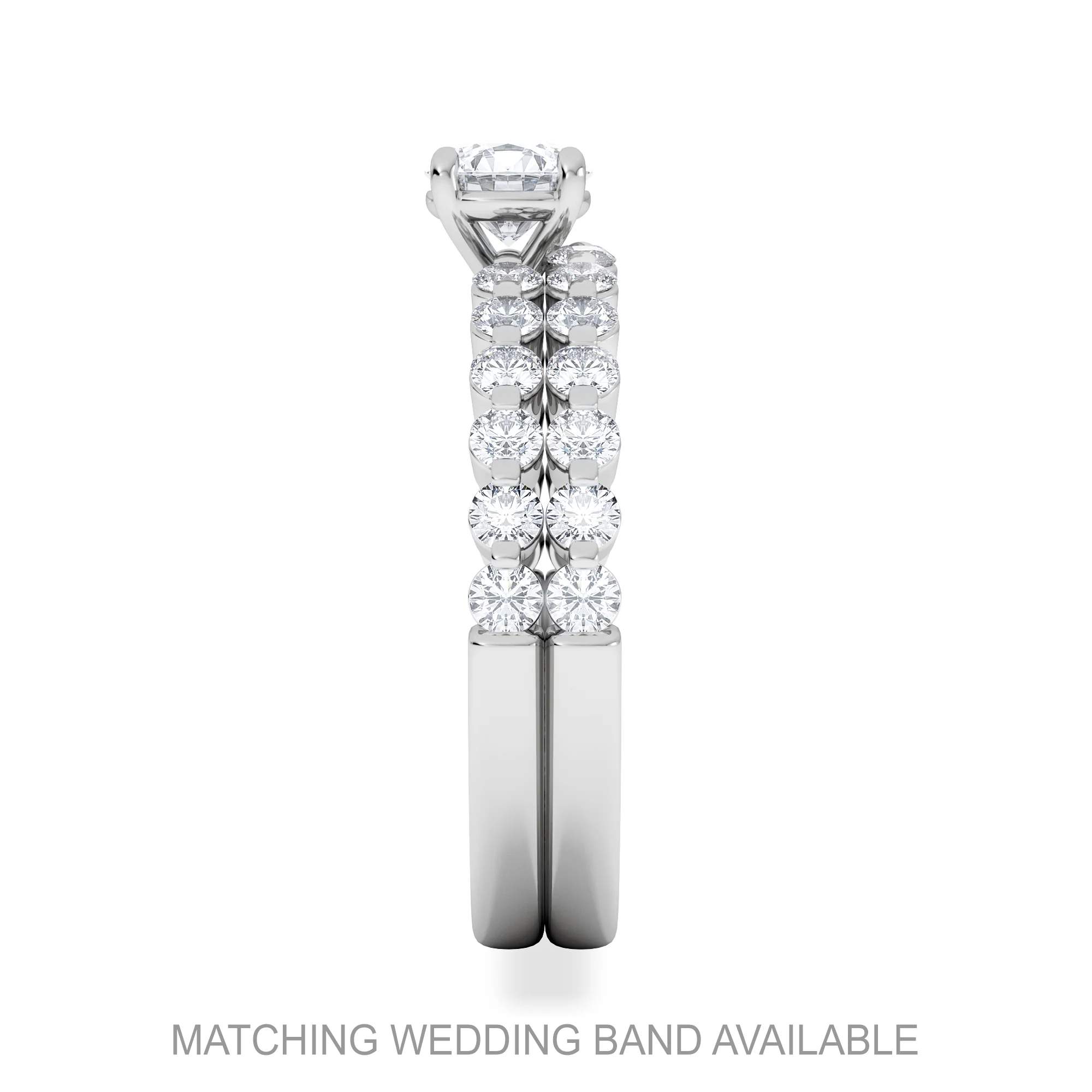 Solstice Round Cut 0.80ct Lab Diamond Engagement Ring F/VS in 9k White Gold - Image 5