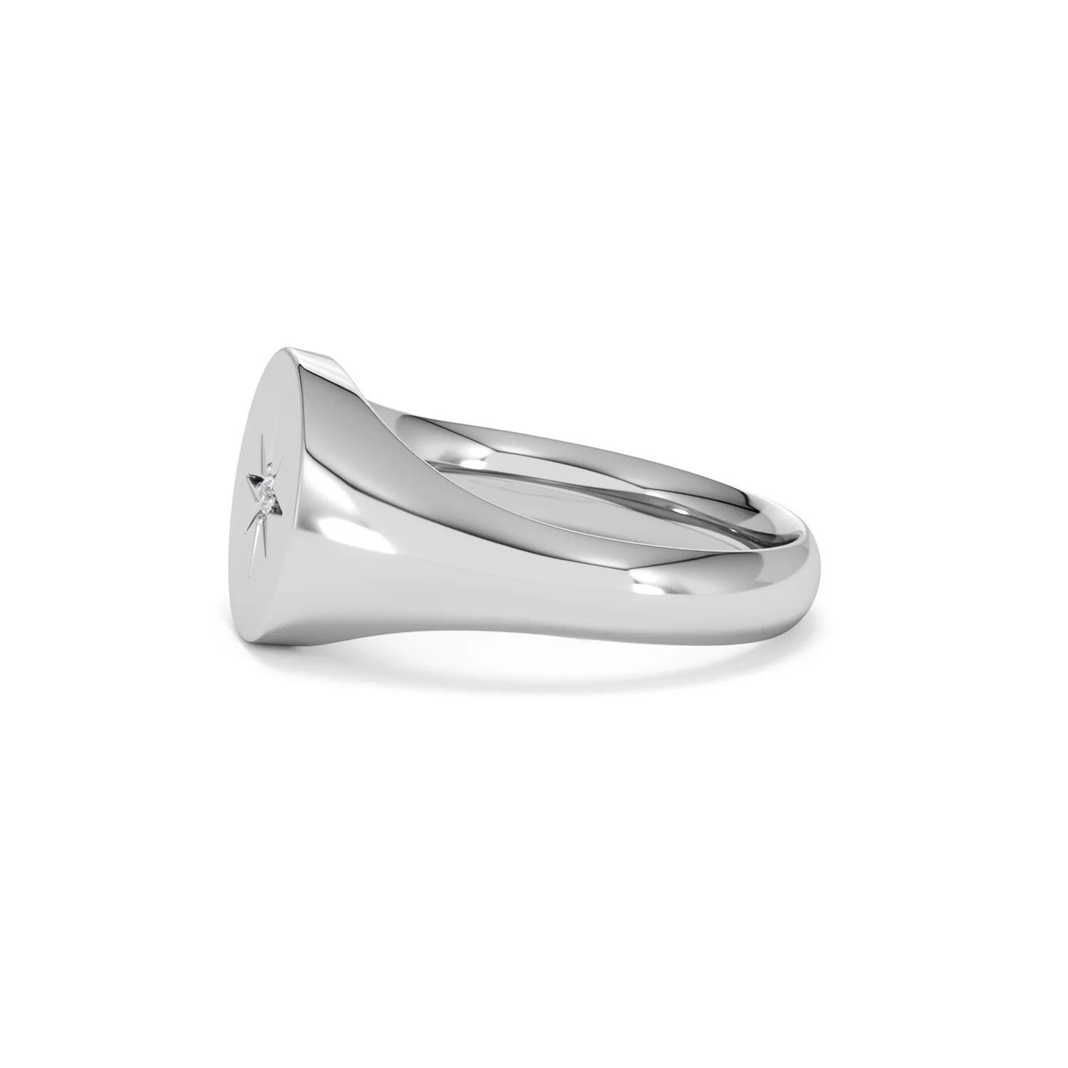 Star Signet Lab Diamond Ring in 925 Silver - Image 73