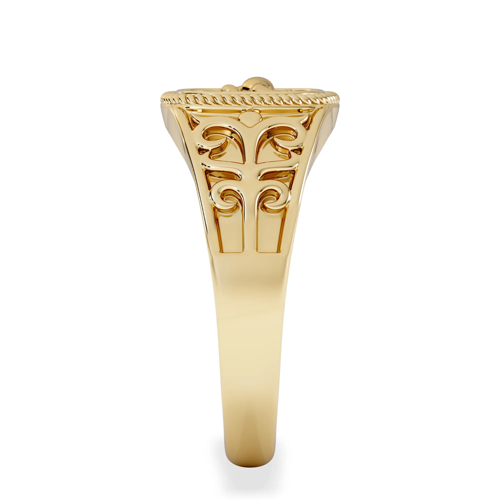 Taurus Zodiac 0.01ct Lab Diamond Signet Ring in 18K Gold Vermeil - Image 5