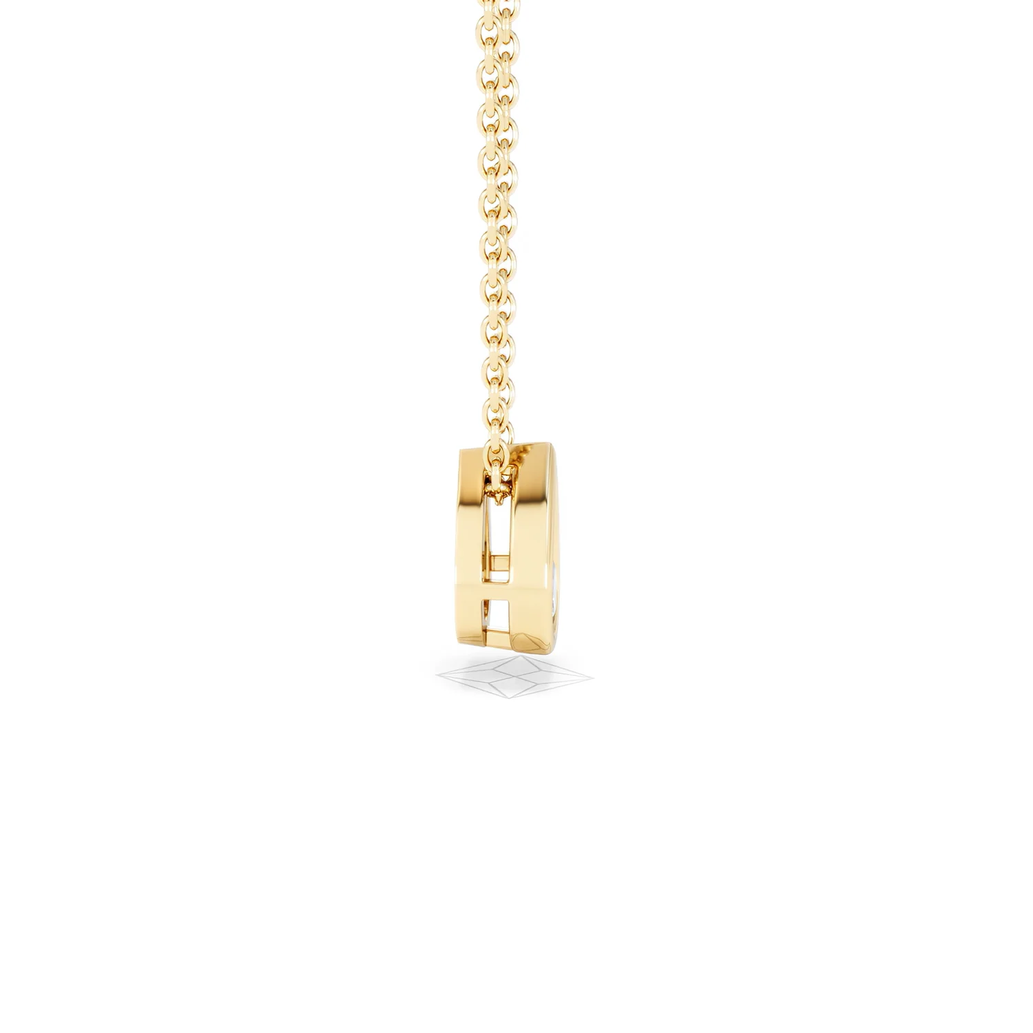 Teardrop Solitaire 0.25ct H/SI Round Cut Lab Grown Necklace in 18K Gold Vermeil - Image 28
